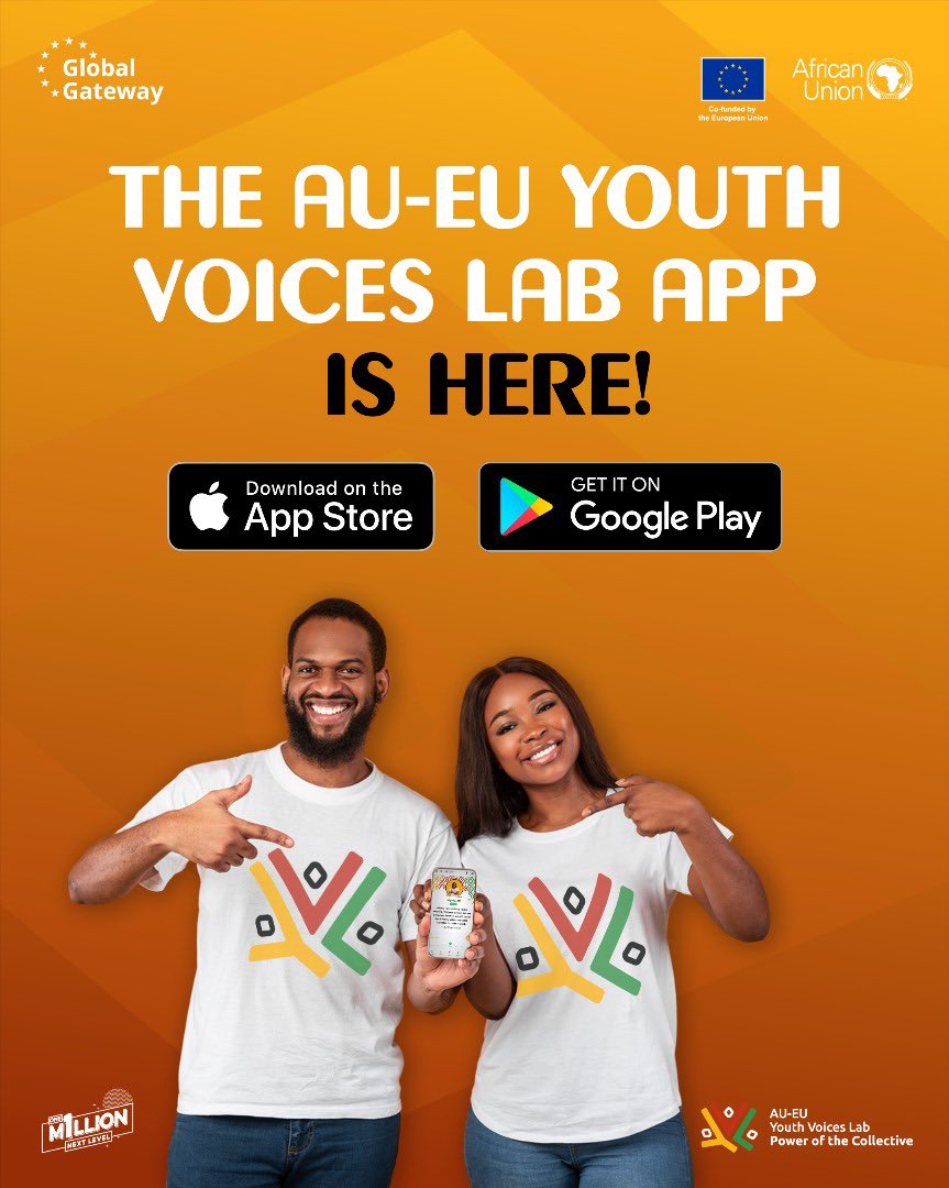 Michel Appau, AMAPH (@michel_appau15) on Twitter photo 🌍 The #AUEUYouthVoicesLab App is here! Connect, learn & advocate with young changemakers across Africa & Europe. Free, offline access, multilingual & co-created by youth. Join the movement!
🔗 Download now: bio.aueuyouthvoiceslab.eu/app
<a href="/aueuyouthvoices/">AU-EU Youth Voices Lab - Power of the Collective</a>
#YVL_App #AUEUYouthLab 🌍 The #AUEUYouthVoicesLab App is here! Connect, learn & advocate with young changemakers across Africa & Europe. Free, offline access, multilingual & co-created by youth. Join the movement!
🔗 Download now: bio.aueuyouthvoiceslab.eu/app
<a href="/aueuyouthvoices/">AU-EU Youth Voices Lab - Power of the Collective</a>
#YVL_App #AUEUYouthLab