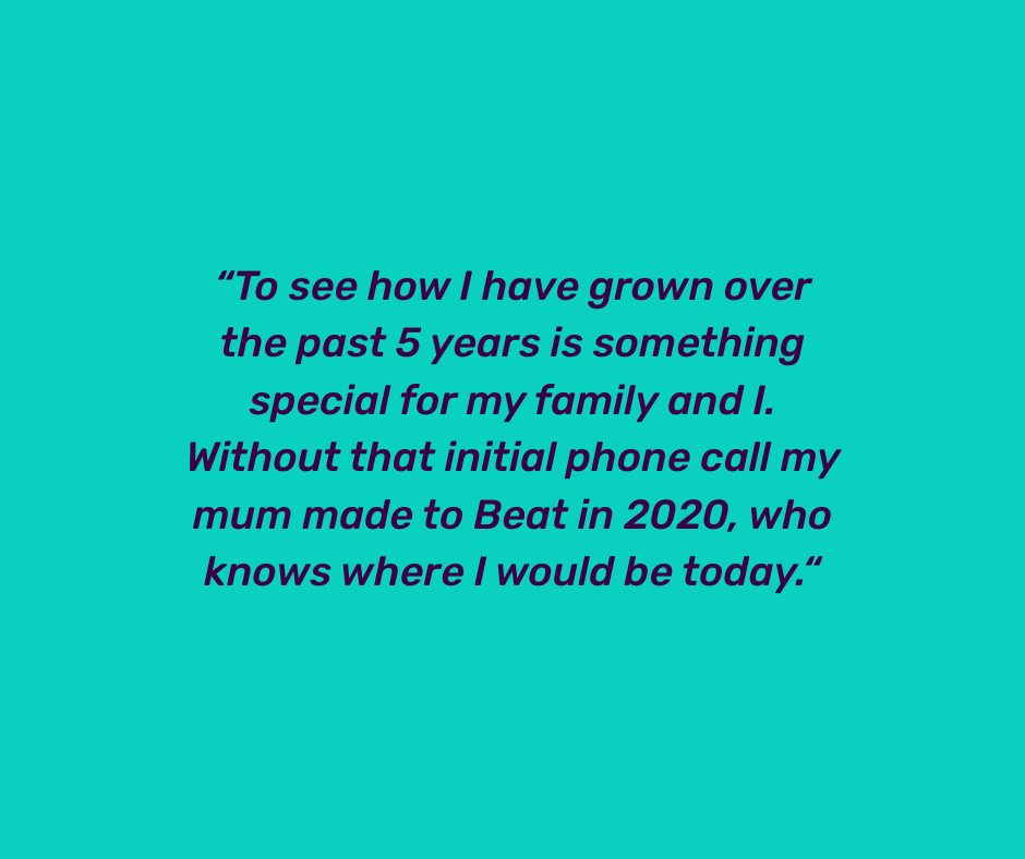 beatED's tweet image. In our latest blog, Amber shares her story of the last 5 years - from developing unhealthy coping mechanisms during lockdown, to completing her studies to get into her dream job and recovering to travel the world.

Read more here 👉 beateatingdisorders.org.uk/your-stories/a…