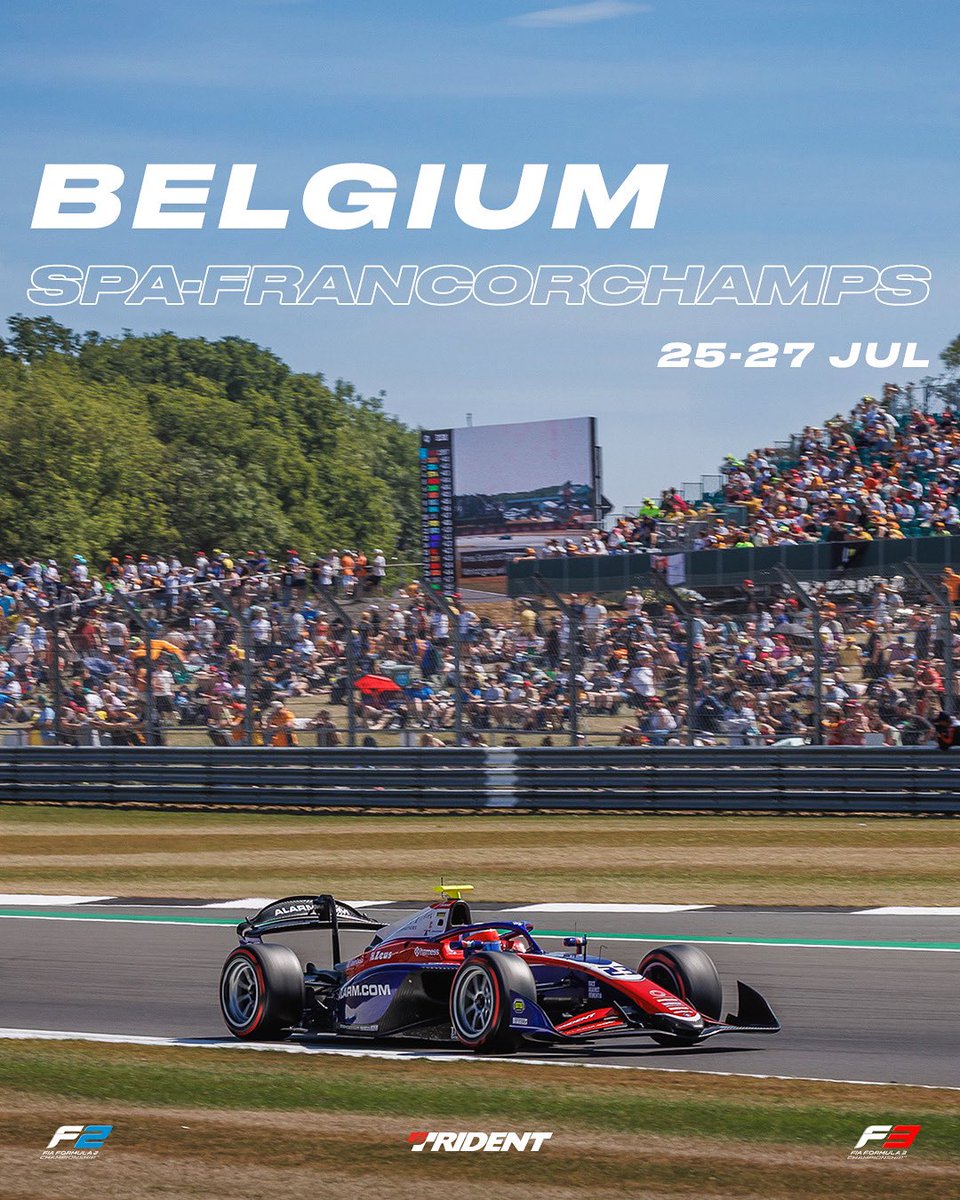 Into the Ardennes we go. 🇧🇪
This week, <a href="/Formula2/">Formula 2</a> and <a href="/Formula3/">Formula 3</a> take on the legendary Spa-Francorchamps: high speed, high stakes, and no room for error.
Eau Rouge awaits. Let’s race. 🏁🔥

#Trident #F2 #F3 #BelgiumGP