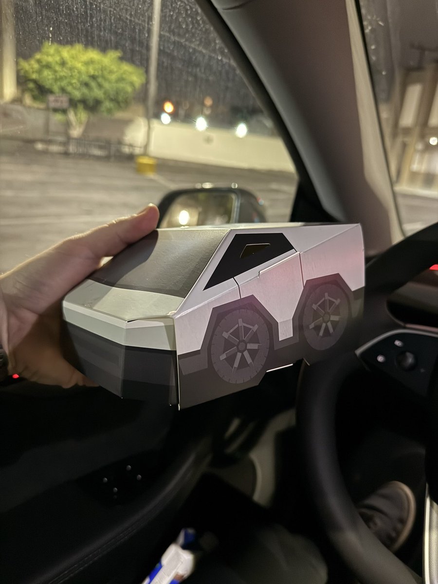 mark_k's tweet image. POV: Your new Tesla arrives.
"Would you like fries with that?"