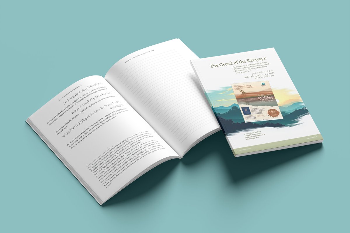 SalafiBookstore's tweet image. Coming Soon!
The Creed of the Rāziyayn – the official workbook for the 2025 Annual Summer @SalafiPubs Conference in Birmingham, UK.
The Foundations of the Sunnah and the Creed of Islām – by Imāms Abū Zur’ah (d. 264H) and Abū Hātim (d. 277H), the two Rāzis, Allāh’s mercy be upon…