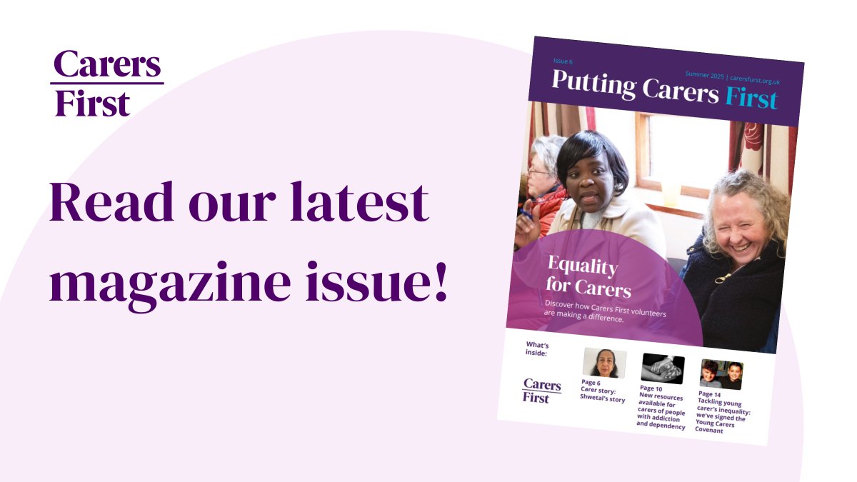 Carers_first's tweet image. 📢 The latest issue of our magazine, &apos;Putting Carers First&apos;, designed specifically for carers, is out now! 📢

This new issue is packed with real-life stories from carers, professional advice and guidance to help you in your caring role. Read our magazine to know that you are not…