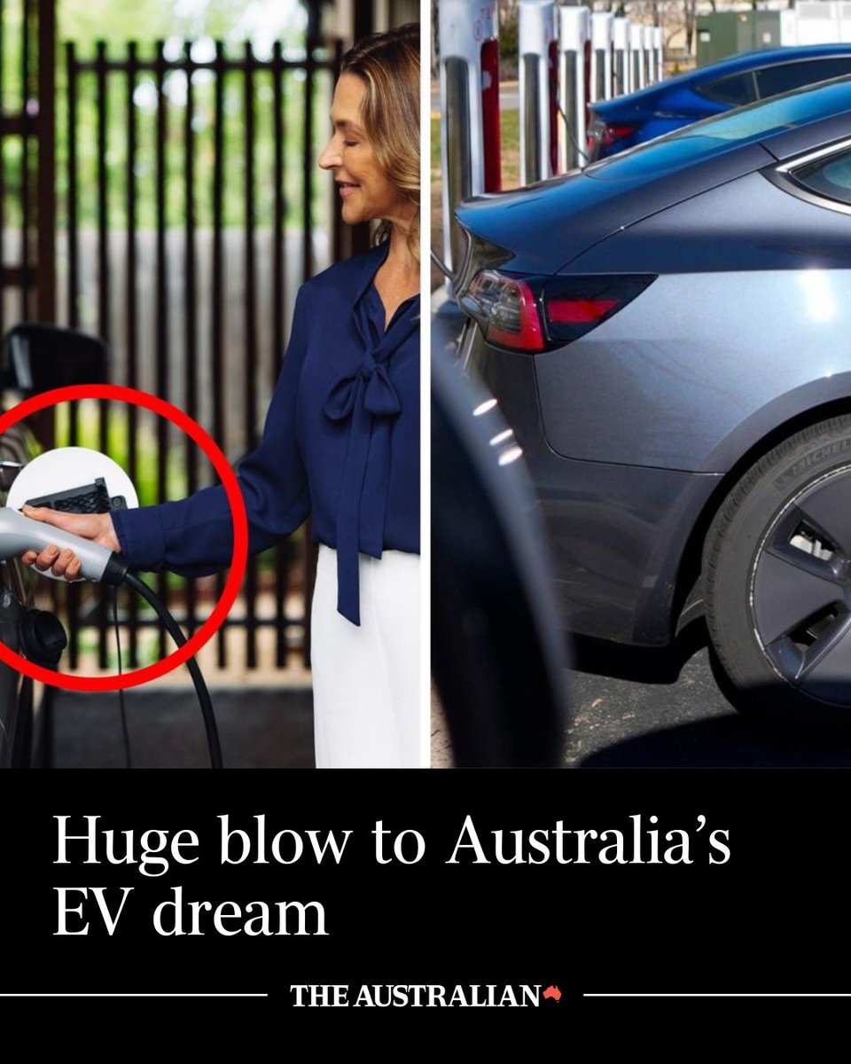 australian's tweet image. Australia’s EV future faces a grim outlook, with a new report showing the nation is missing vital pieces of its electric puzzle. Here's more: bit.ly/4o0Q74c