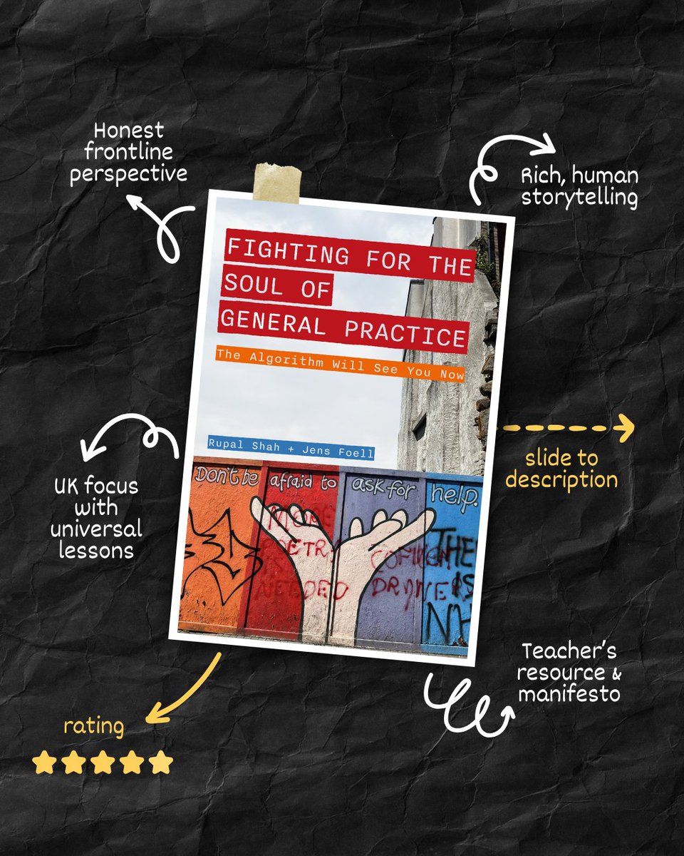 IntellectBooks's tweet image. 💥 Book Spotlight 💥
📘 Fighting for the Soul of General Practice: The Algorithm Will See You Now by Rupal Shah & Jens Foell
Essential reading for healthcare professionals, educators and anyone who cares about the future of medicine.
👉ow.ly/PlJr50WooIC