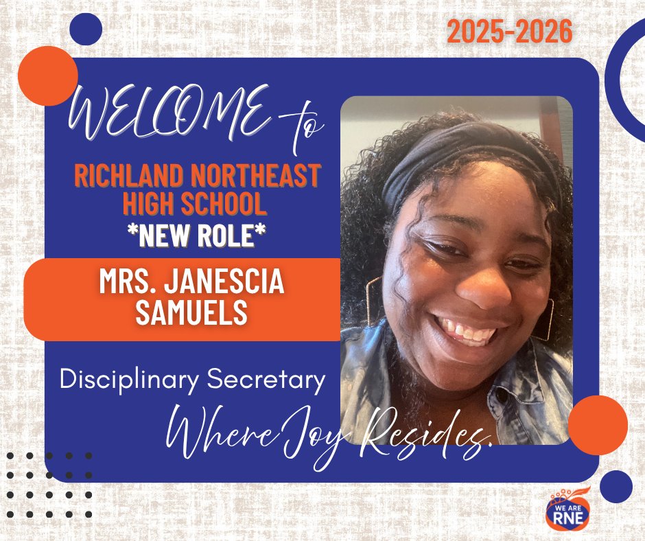 RNECavaliers's tweet image. Welcome Back to @rnecavaliers, Mrs. Samuel. #WhereJoyResides Enjoy your new position!!! @drmarlonthomas @Sabrina_suber @richlandtwo