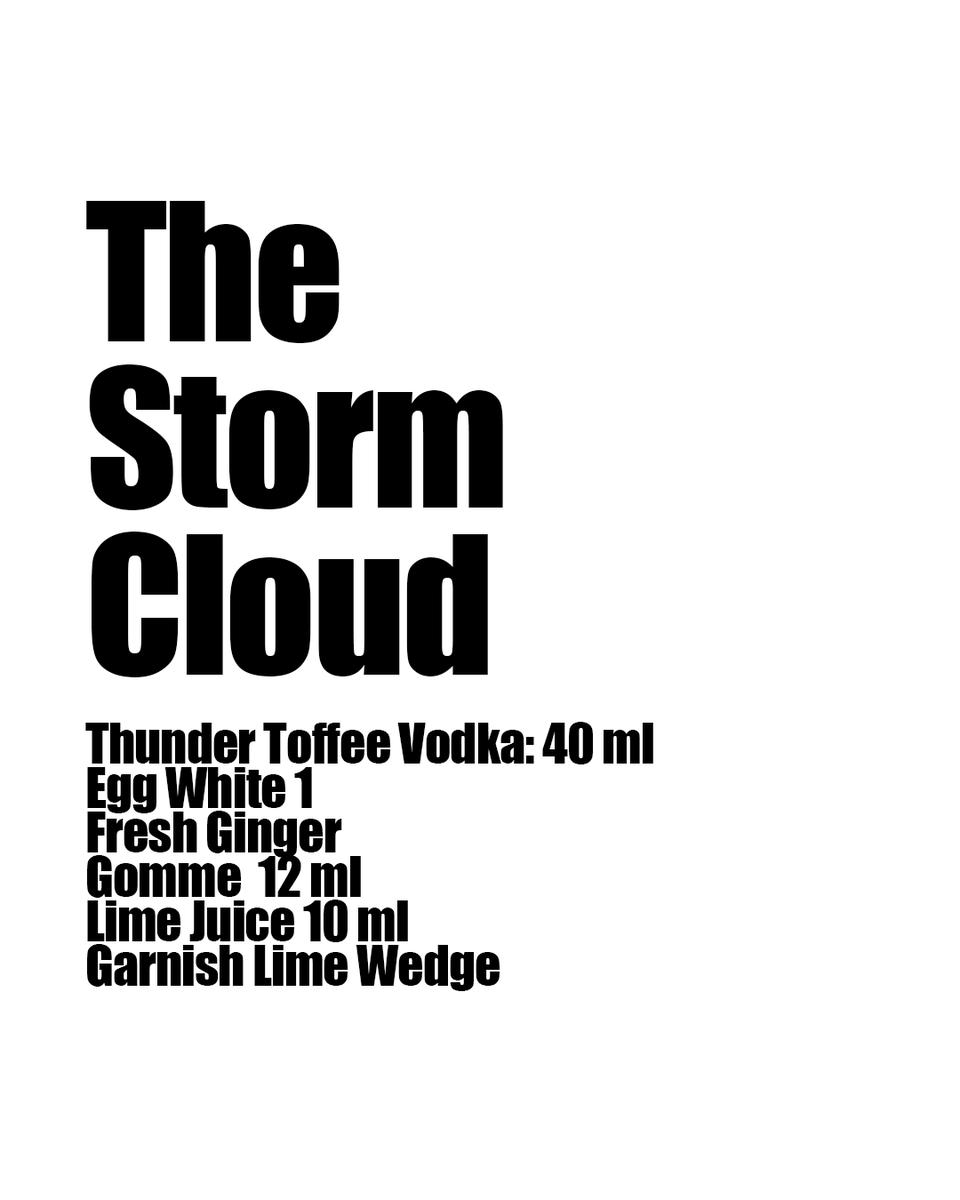 Shake up a Storm Cloud! ⚡️

Thunder Toffee + Vodka, fresh ginger, lime and silky egg white come together in perfect balance. Sweet, zesty, and utterly delicious.

Who’s ready to let the storm roll in? 🍸

#ThunderToffeeVodka #StormCloudCocktail #CocktailTime