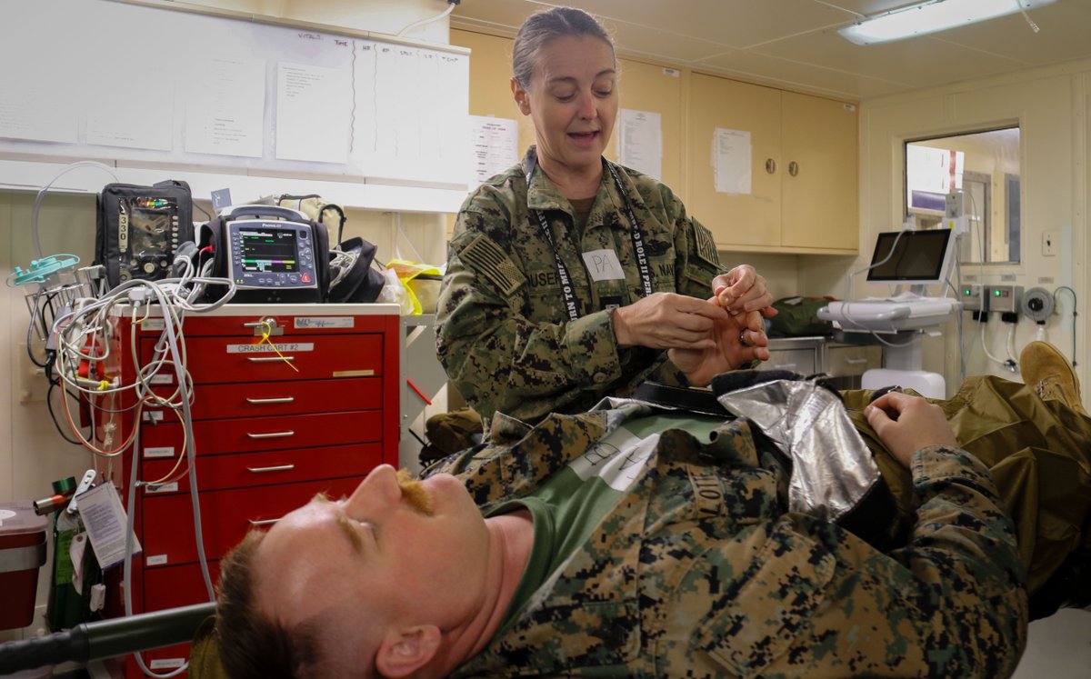US7thFleet's tweet image. U.S. Sailors and Marines participate in a mass casualty exercise aboard the San Antonio-class amphibious transport dock ship, USS San Diego (LPD 22), during Exercise Talisman Sabre 25, July 16.
📸 by MC2 Sade Anita Wallace
#USNavy | #TalismanSabre2025
