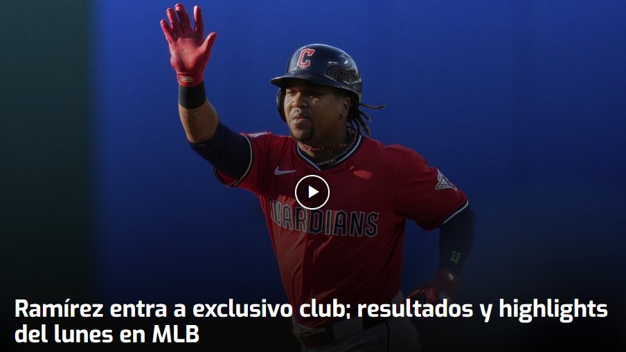 VicBaezS's tweet image. 📽️José Ramírez entra a exclusivo club; resultados y highlights jornada completa del lunes en MLB | vicbaez.com/dominicanos-de…