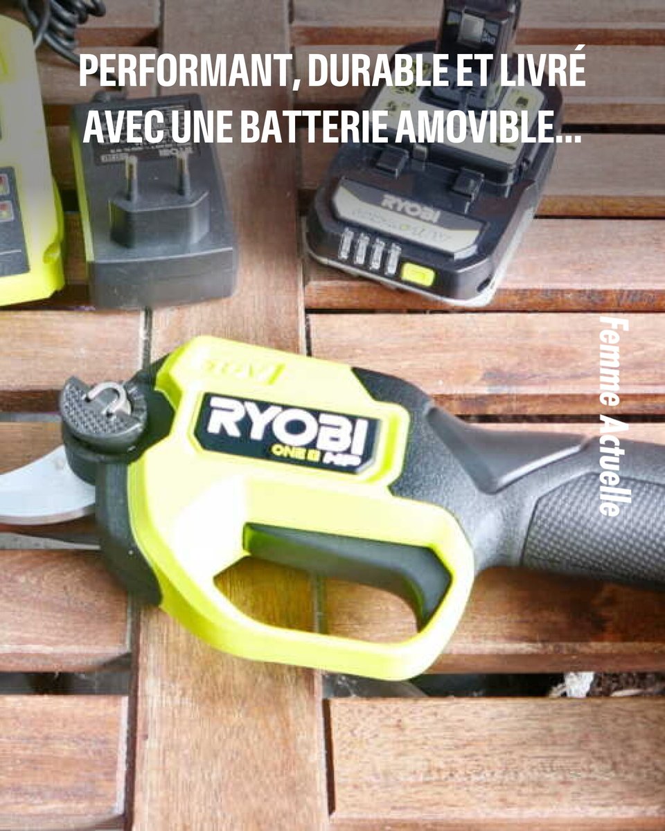 Performant, durable et livré avec une batterie amovible : notre test du sécateur Ryobi Brushless One+ HP
➡️ l.femmeactuelle.fr/5aL