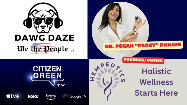 CitizenGreenTV's tweet image. DAWG DAZE Ep. 34 is live on @CitizengreenTV
Join host Holly B. as she talks with Dr. Peggy Panahi of Hempeutics Clinic about her leap from pharmacy to cannabis-based care 🌿💊
Discover how cannabinoids are reshaping health.
🎧 buff.ly/6K8VloS
#CannabisHealth #DawgDaze