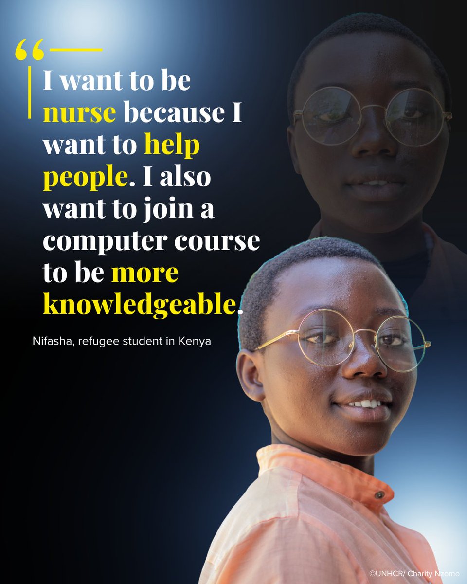 Refugees's tweet image. Nyakuel. Sadio. Awak. Nifasha.
Four students. Four big dreams.
Their futures were forced to start in a refugee camp in Kenya. But their dreams know no limits.