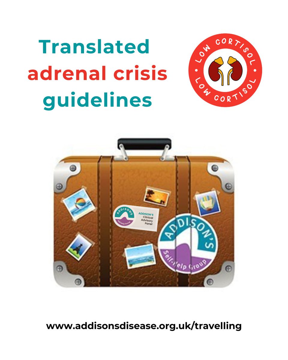 ☀️ The summer holidays are here! If you're preparing for a trip, travelling with Addison’s and adrenal insufficiency means there are a few more things to consider before you set off.

Read the travelling page on our website for more information ⬇️ addisonsdisease.org.uk/travelling