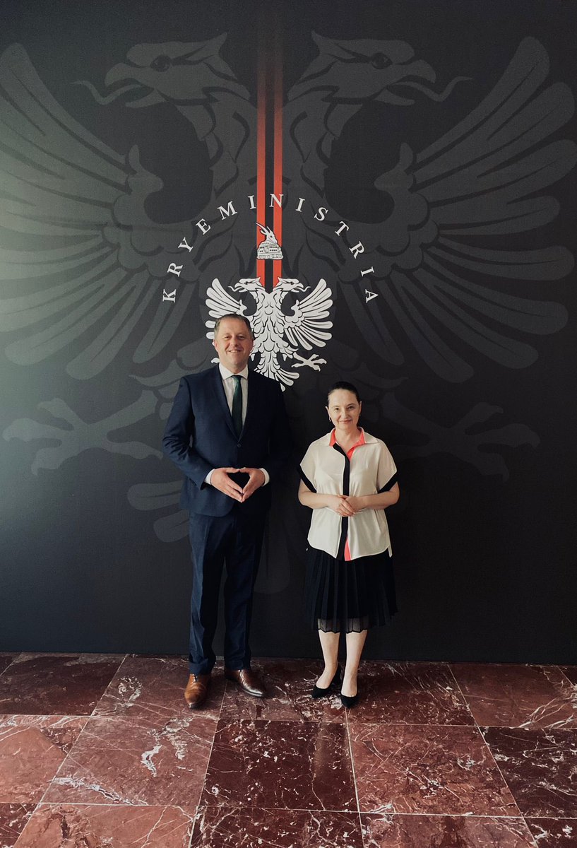 ThomasByrneTD's tweet image. Albania is making strong strides in its accession process.
At Prime Minister @ediramaal’s office, I met with Chief Negotiator, Minister Majlinda Dhuka, to discuss progress on accession.
Enlargement will be a priority for Ireland’s EU Presidency next year.
🇮🇪🇦🇱🇪🇺 @IrlEmbAthens