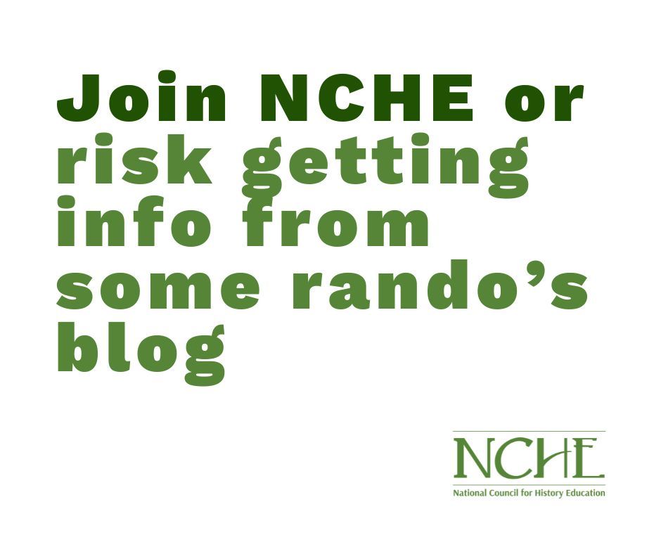 historyed's tweet image. Join NCHE or risk getting info from some rando’s blog
Let’s fund actual expertise.

$60/year supports the people who teach the founding, not just quote it.
bit.ly/joinNCHE