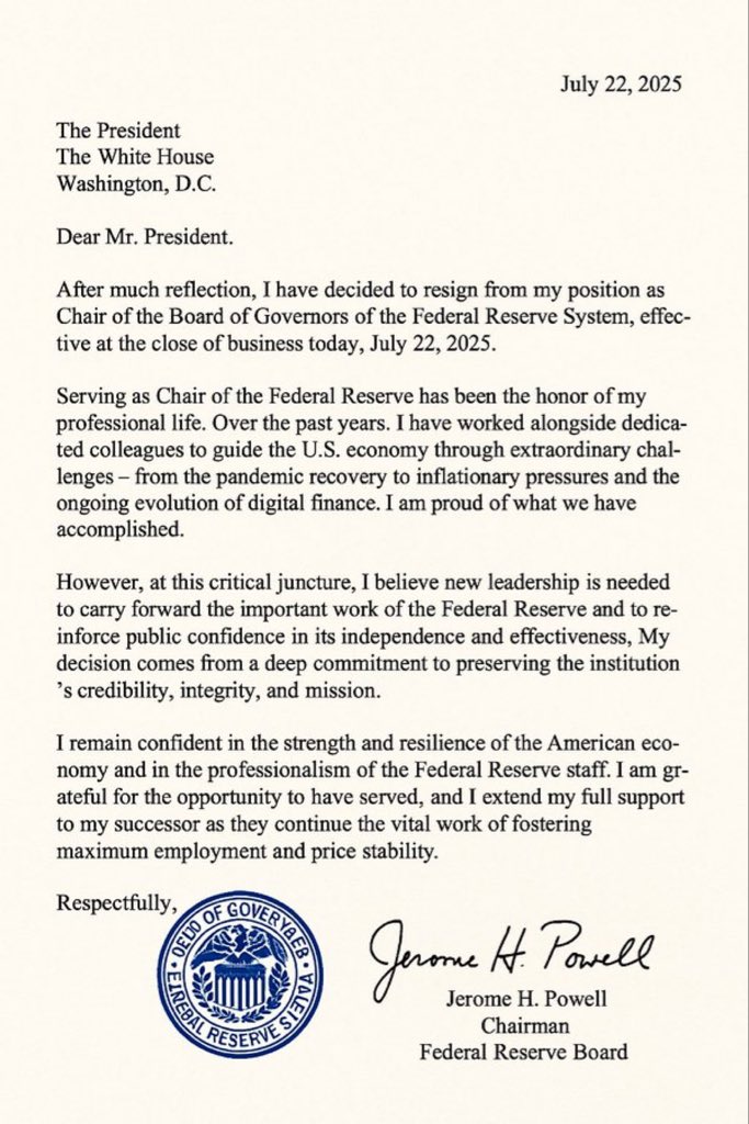 ParrotXrp's tweet photo. 🔥🚨 EXCLUSIVE: Could Fed Chair Jerome Powell be stepping down TODAY at 4 PM? The crypto world is on edge!
🌩️ What's next for #XRP and the crypto market? Buckle up for a wild ride! 🚀 #CryptoBoom #XRPtoTheMoon #PowellWatch https://t.co/RGte4VMjhk