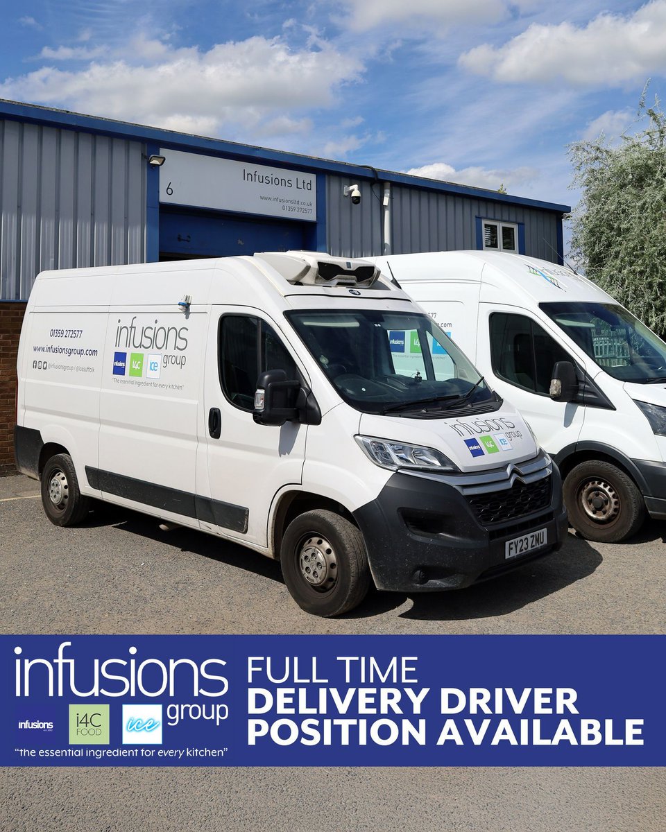 Infusions Group (@infusionsgroup) on Twitter photo Full-Time Delivery Driver Wanted
As a part of Infusions, you’ll deliver outstanding customer service and ensure our products reach our customers across East Anglia safely.
If you’re passionate about providing top-quality service, please send your CV to sarah@infusionsgroup.com Full-Time Delivery Driver Wanted
As a part of Infusions, you’ll deliver outstanding customer service and ensure our products reach our customers across East Anglia safely.
If you’re passionate about providing top-quality service, please send your CV to sarah@infusionsgroup.com