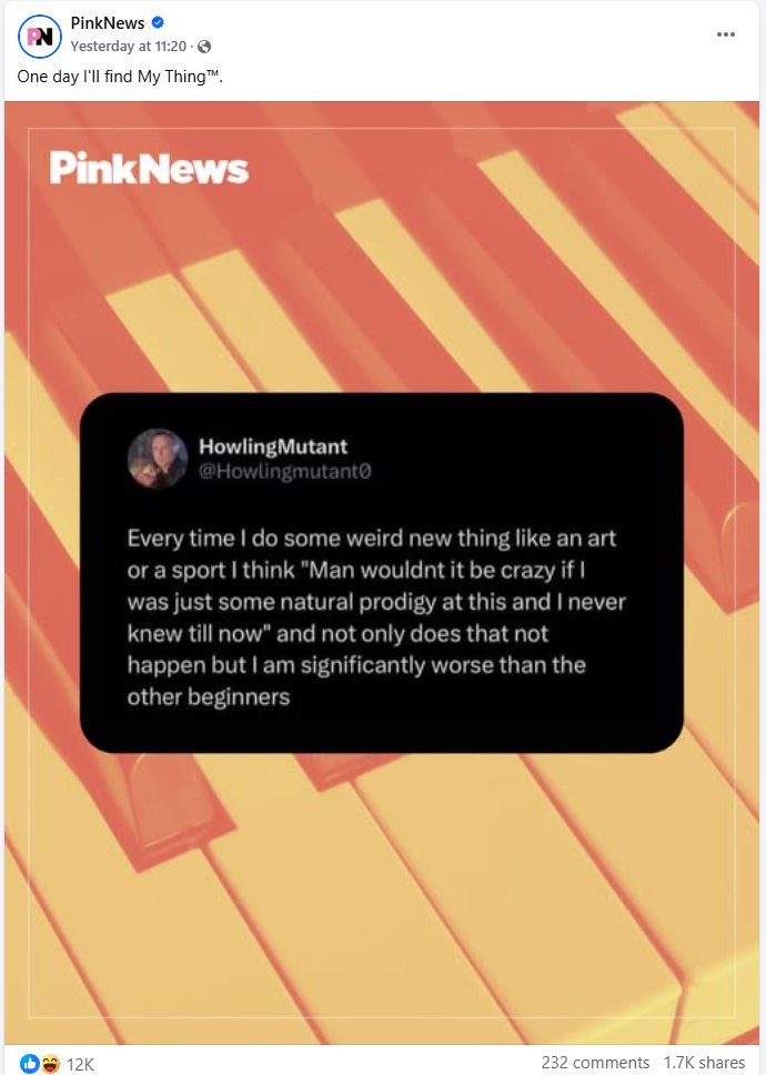 Sargon_of_Akkad's tweet image. Pink News have had their Howling Mutant facebook post up for 24 hours now, and it's accrued 12,000 likes.