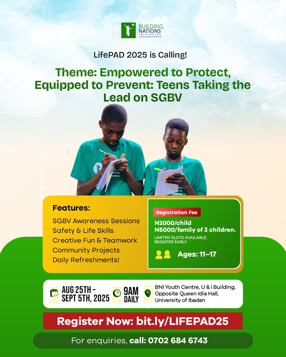 BNInitiative's tweet photo. Dear parents and guardians,

What’s your plan for your teens this long holiday?

If you believe in raising teens who can speak up, stand tall, and protect themselves and others, https://t.co/kCWjIY88jn