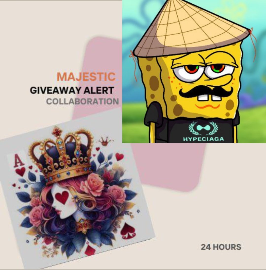 M A J E S T I C 👑 (@majesticnft00) on Twitter photo Giveaway Alert🎉
To enter:
❤️🔥Follow: <a href="/Majesticnft00/">M A J E S T I C 👑</a> <a href="/AishaAbdel51019/">𝒶ⒾSᕼα✩𓂃˚ ★ズ</a> <a href="/SpongeBro_hl/">SpongeBro</a>
❤️🔥Like + RT ,Tag 3 Friends
x.com/SpongeBro_hl?t…
❤️🔥drop your #EVM wallet
❤️🔥Join our tg t.me/majesticmint Giveaway Alert🎉
To enter:
❤️🔥Follow: <a href="/Majesticnft00/">M A J E S T I C 👑</a> <a href="/AishaAbdel51019/">𝒶ⒾSᕼα✩𓂃˚ ★ズ</a> <a href="/SpongeBro_hl/">SpongeBro</a>
❤️🔥Like + RT ,Tag 3 Friends
x.com/SpongeBro_hl?t…
❤️🔥drop your #EVM wallet
❤️🔥Join our tg t.me/majesticmint