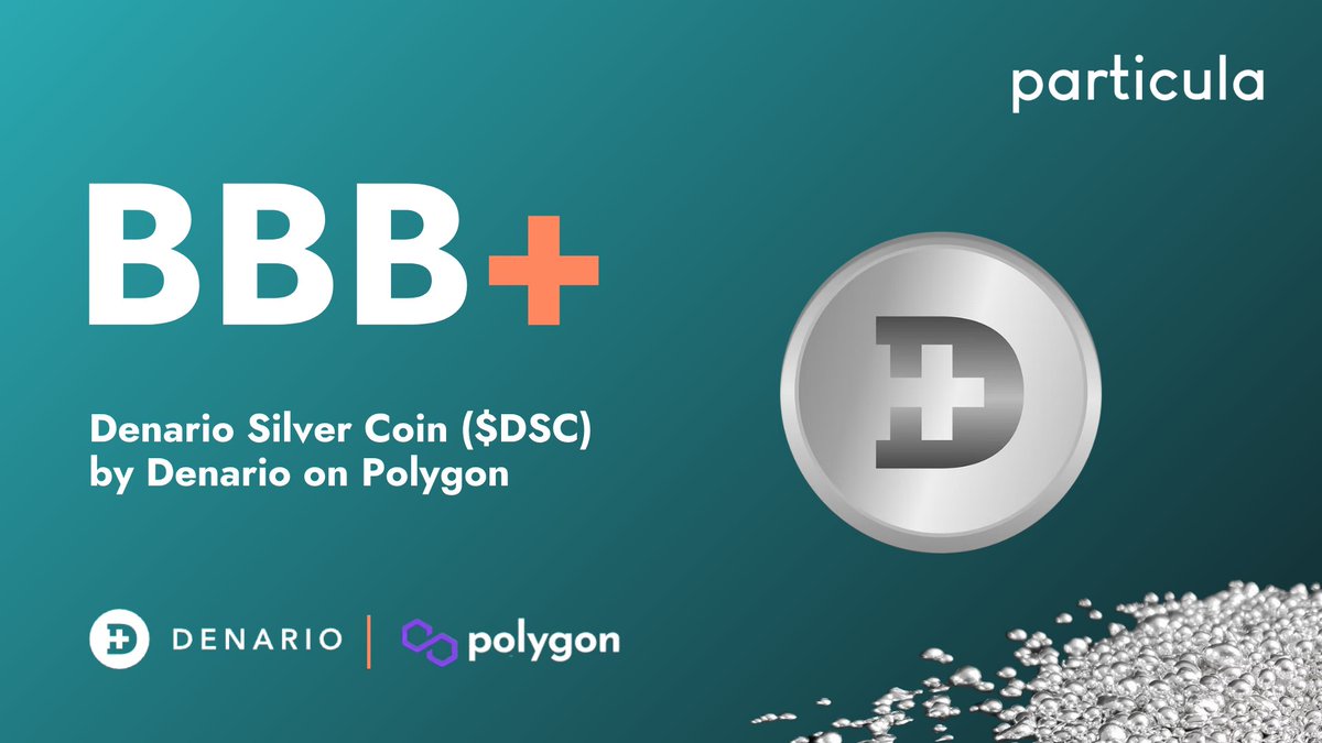particula_io's tweet image. @particula_io assigns a BBB+ rating* to the issuance of the $DSC token by @DenarioSwiss as of July 15, 2025. 🔘

The token represents co-ownership interests in physical silver granules held in segregated custody by BB Wertmetall AG (BBWAG), a regulated financial intermediary. 🏦…