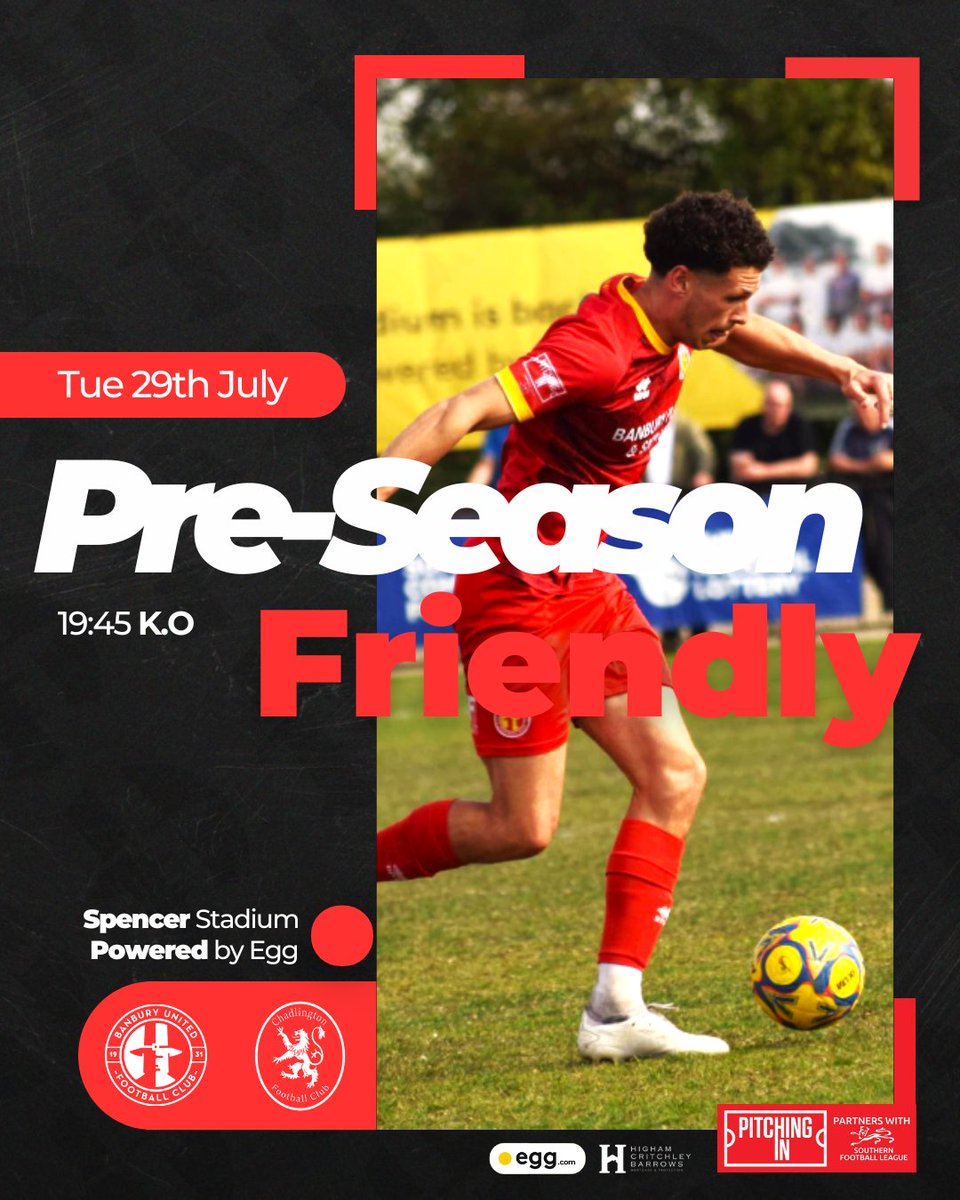 Banbury United FC (@banburyunitedfc) on Twitter photo ❤️💛 Banbury United FC are delighted to announce that a memorial match for the late Paul Duester will take place, in co-ordination with <a href="/ChadlingtonFC/">Chadlington Football Club</a>.
📅 29/07/25 - 7:45pm KO
📍Spencer Stadium, powered by egg
🙌 All funds raised from the match will go to Lawrence Home Nursing ❤️💛 Banbury United FC are delighted to announce that a memorial match for the late Paul Duester will take place, in co-ordination with <a href="/ChadlingtonFC/">Chadlington Football Club</a>.
📅 29/07/25 - 7:45pm KO
📍Spencer Stadium, powered by egg
🙌 All funds raised from the match will go to Lawrence Home Nursing