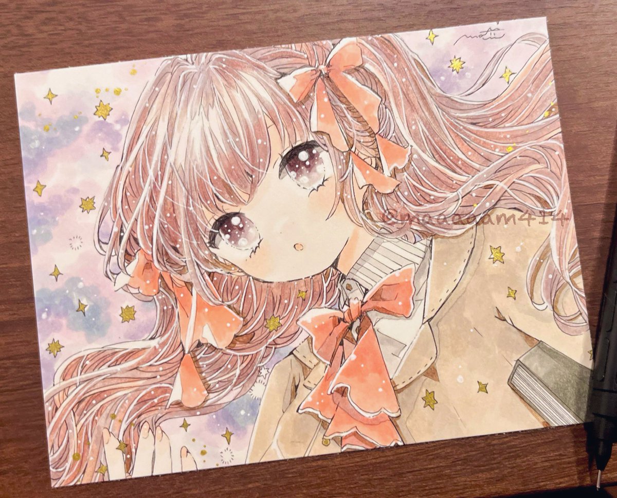 maaaaam414's tweet image. まほうが　こぼれおちる　🪄　⭐︎

#イラスト　#コピック