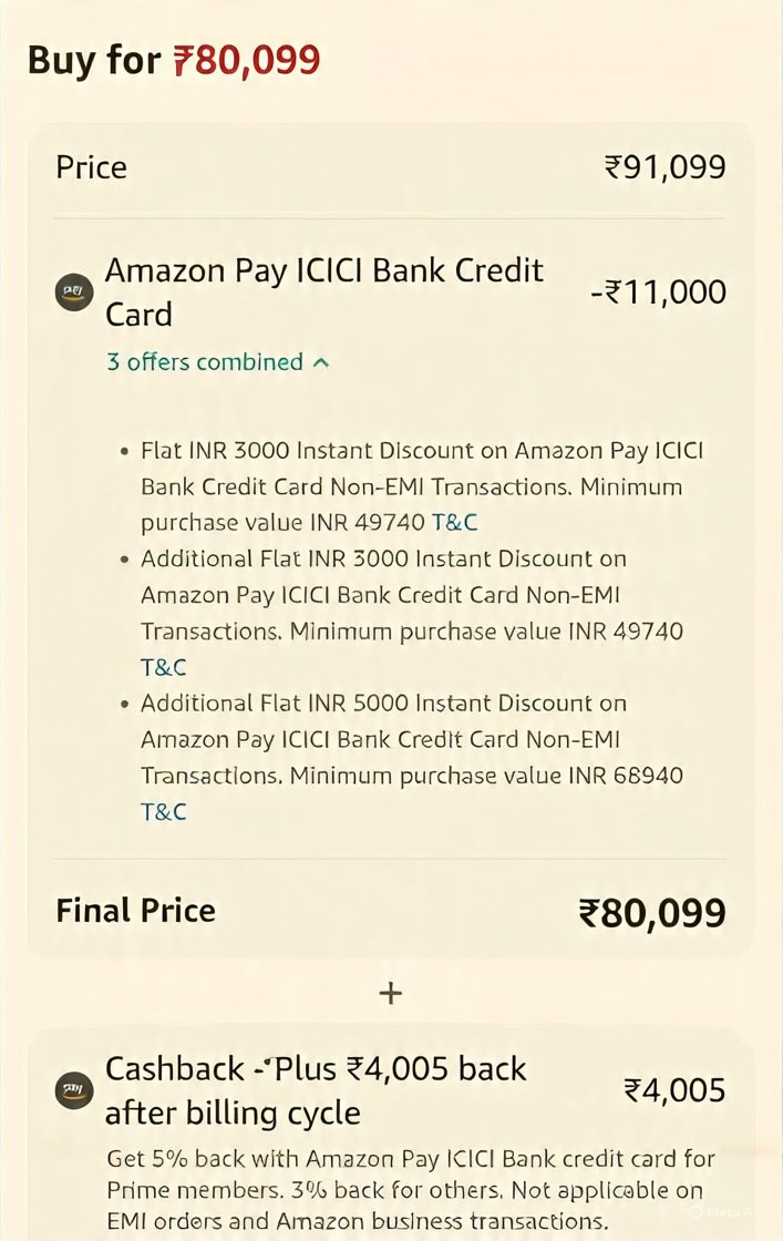 rawandrealfin's tweet image. MACBOOK AIR M4 DEAL ALERT! 💻🔥
Red Hot Alert 🚨🚨🚨🚨
Get MacBook Air for ₹76,094 with ICICI aPay Credit Card or ₹81,000 with SBI Credit Card! 📊 Don't miss out! Grab now and upgrade your tech game!
See yourself - amzn.to/46SEvKu
💸 #MacBookAirM4 #AppleDeal…