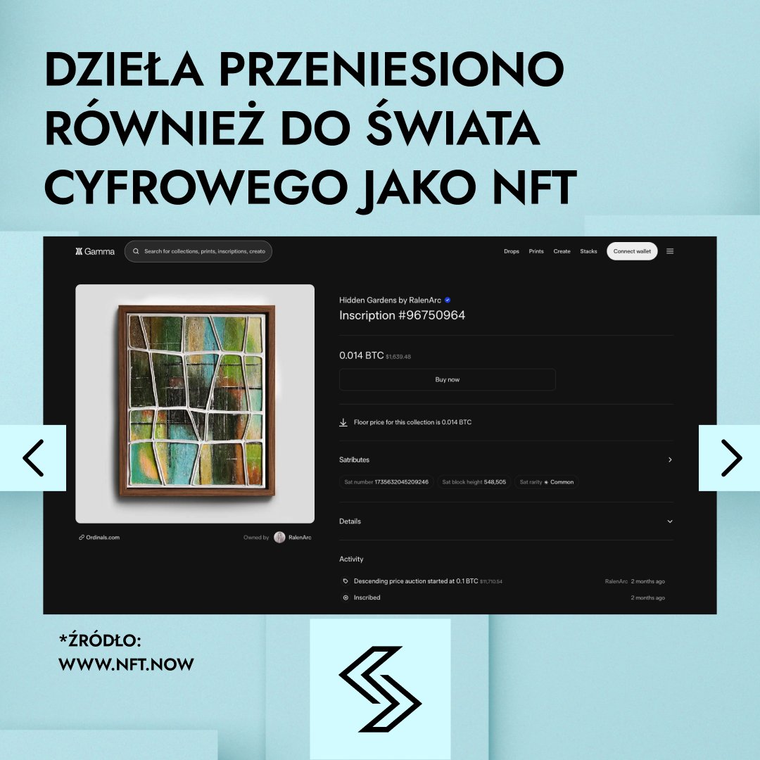 SMARTVerum's tweet photo. RalenArc redefiniuje sztukę generatywną i NFT! Hidden Gardens to unikalne NFT na Bitcoinie + fizyczne obrazy w glinie. Kod, natura i rytuał w jednym. Premiera: Inscribing Vegas, aukcja: Gamma. 🎨🌿

#NFTArt #GenerativeArt #CryptoArt #HiddenGardens #BitcoinArt https://t.co/SFL0VSbHDA