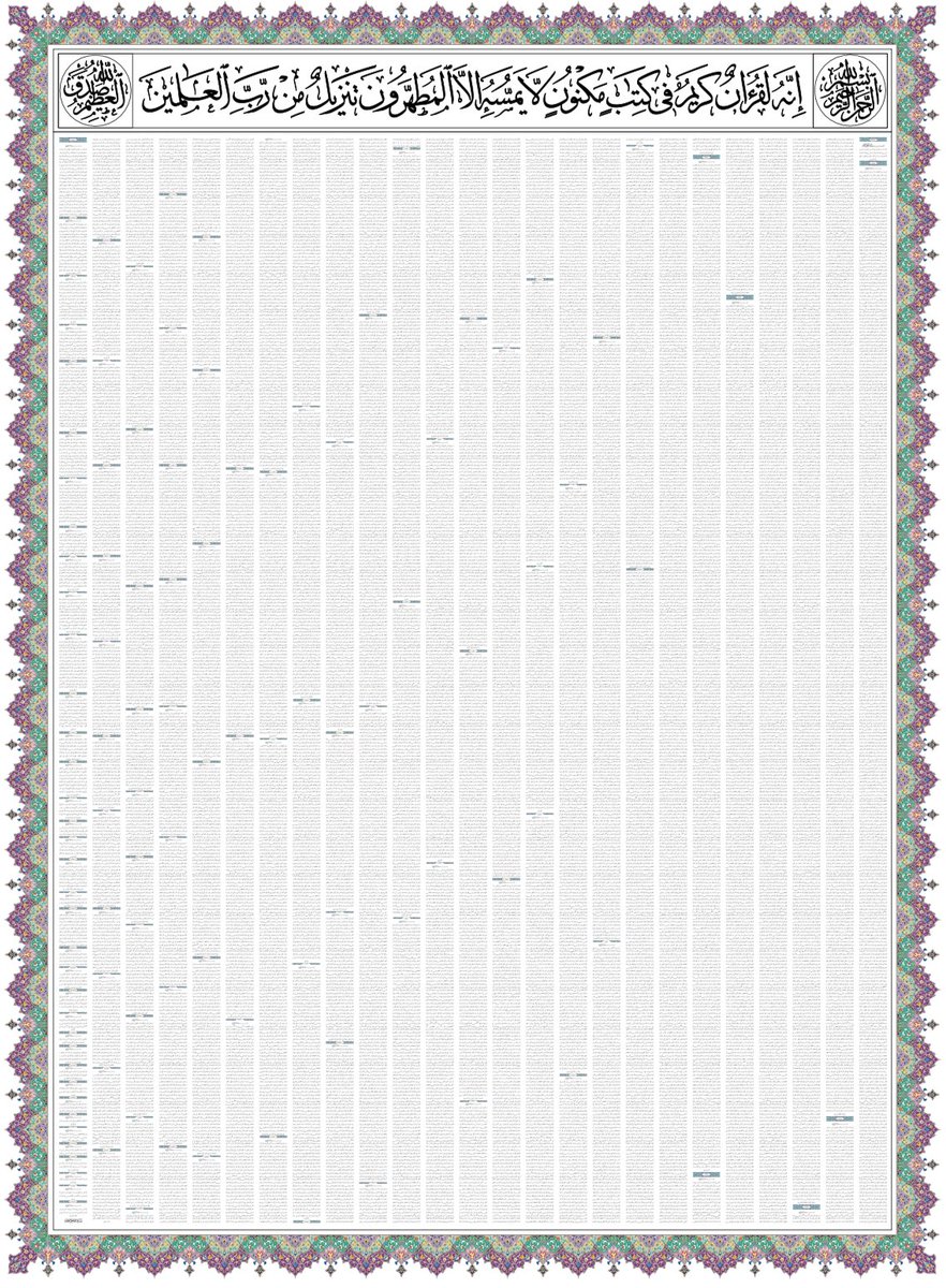 Kuran-ı Kerim’in tamamı tek bir sayfada