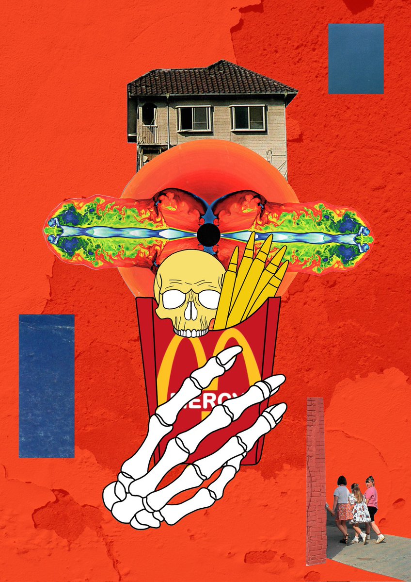 Gm
"Mc Kills" mixmed collage
OE on <a href="/objktcom/">objkt.com</a> 

objkt.com/tokens/KT1DrBi…
