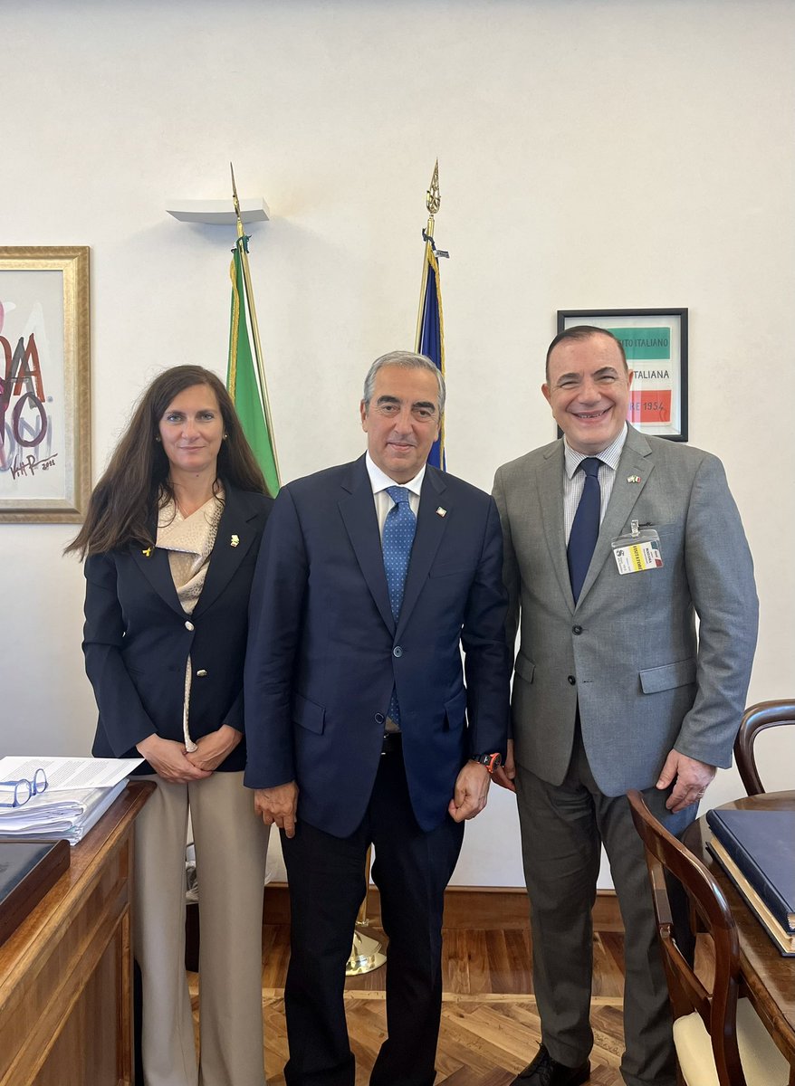 Oggi ho incontrato Celeste Vichi Presidente dell’Unione delle Associazioni Italia - Israele e Rabbi Carlos A. Tapiero Vice Direttore Generale del Maccabi World Union.