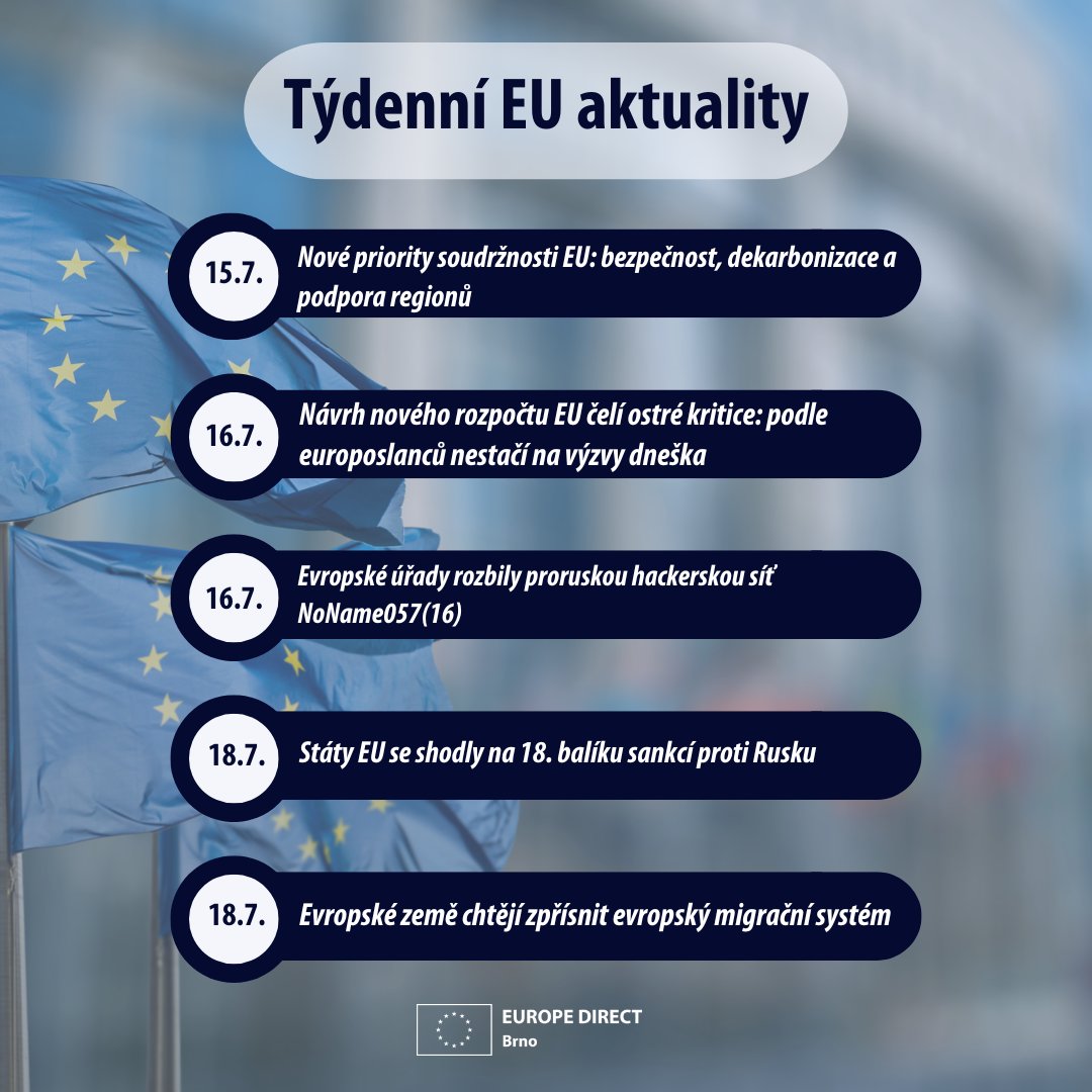 EU zajímavosti za minulý týden 🇪🇺👇

Více na IG ED Brno 👉 1url.cz/jJGWc