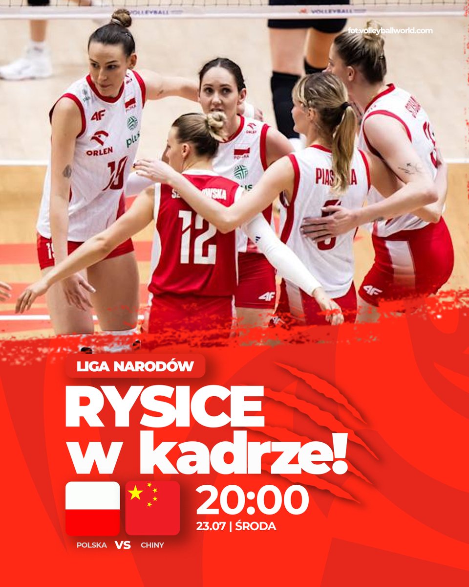 KSDevelopres's tweet image. Już jutro nasze reprezentantki zmierzą się z Chinkami w walce o półfinał Ligi Narodów! 🏐
📍 Atlas Arena, Łódź
🗓️ środa, godz. 20:00
📺 Polsat Sport 1
Trzymajcie kciuki za Rysice i cały team! 💪
#VNL2025 #Volleyball #Polska