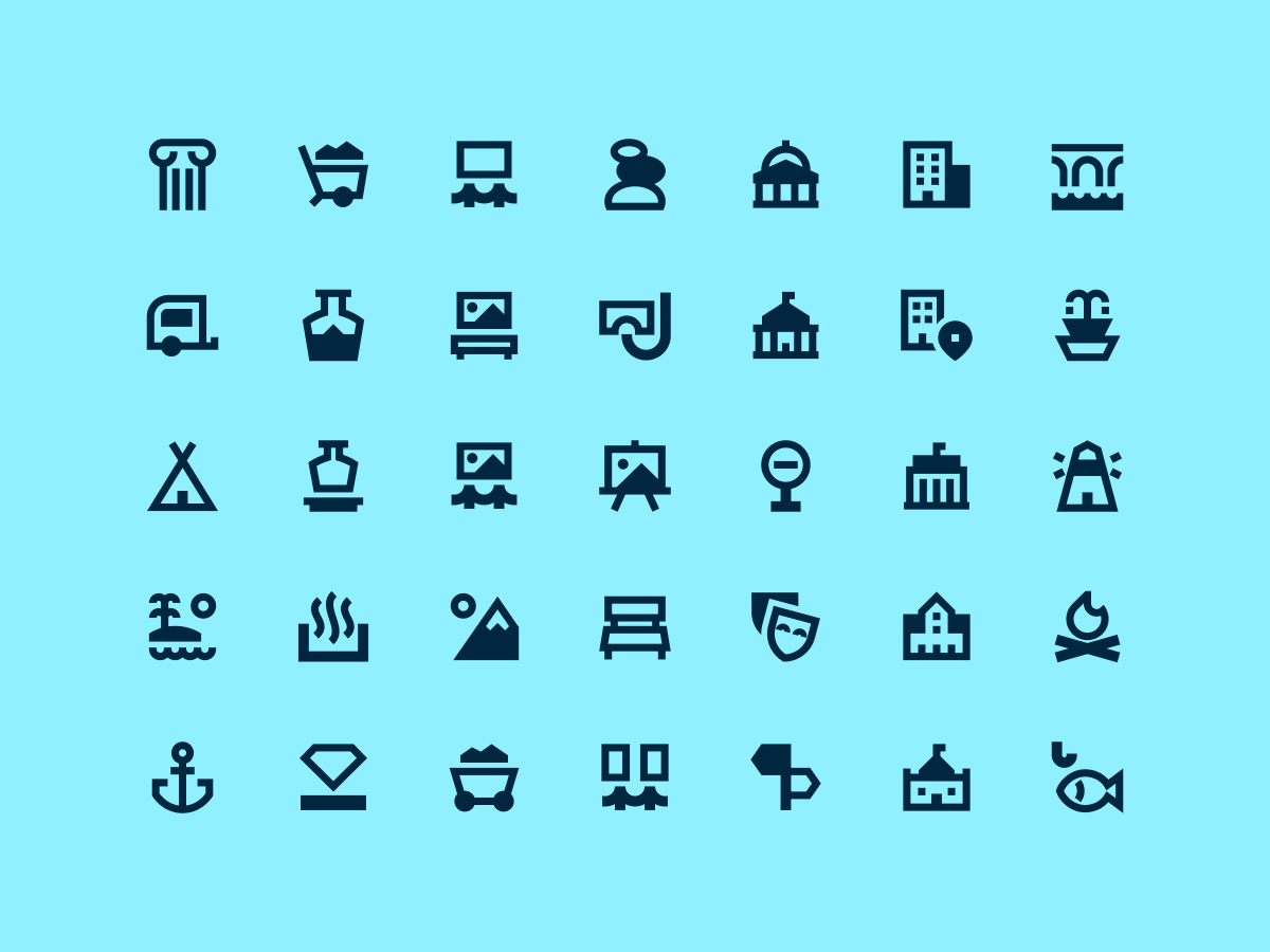 streamlinehq's tweet image. Museums, mountains, and everything in between. Icons for every journey, in Sharp Remix style β¨