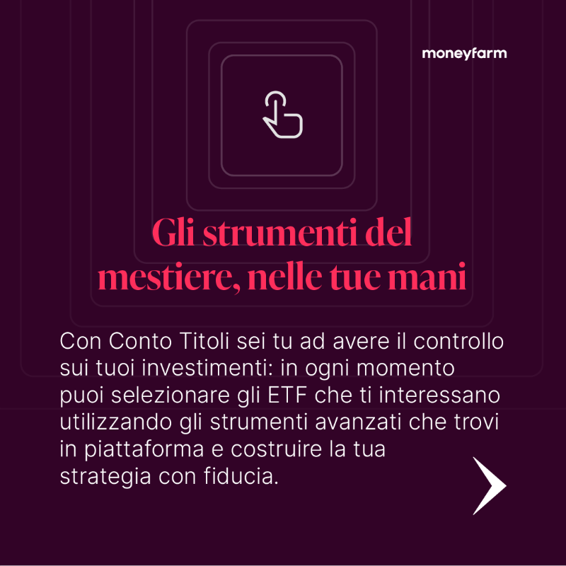 moneyfarmITA's tweet photo. Se cerchi un modo chiaro, affidabile e senza complicazioni per costruire la tua strategia di investimento, da oggi lo hai: il PAC in ETF su Conto Titoli è attivo e senza commissioni! Per saperne di più, visita il nostro sito: https://t.co/lv9Uj5DRJ2