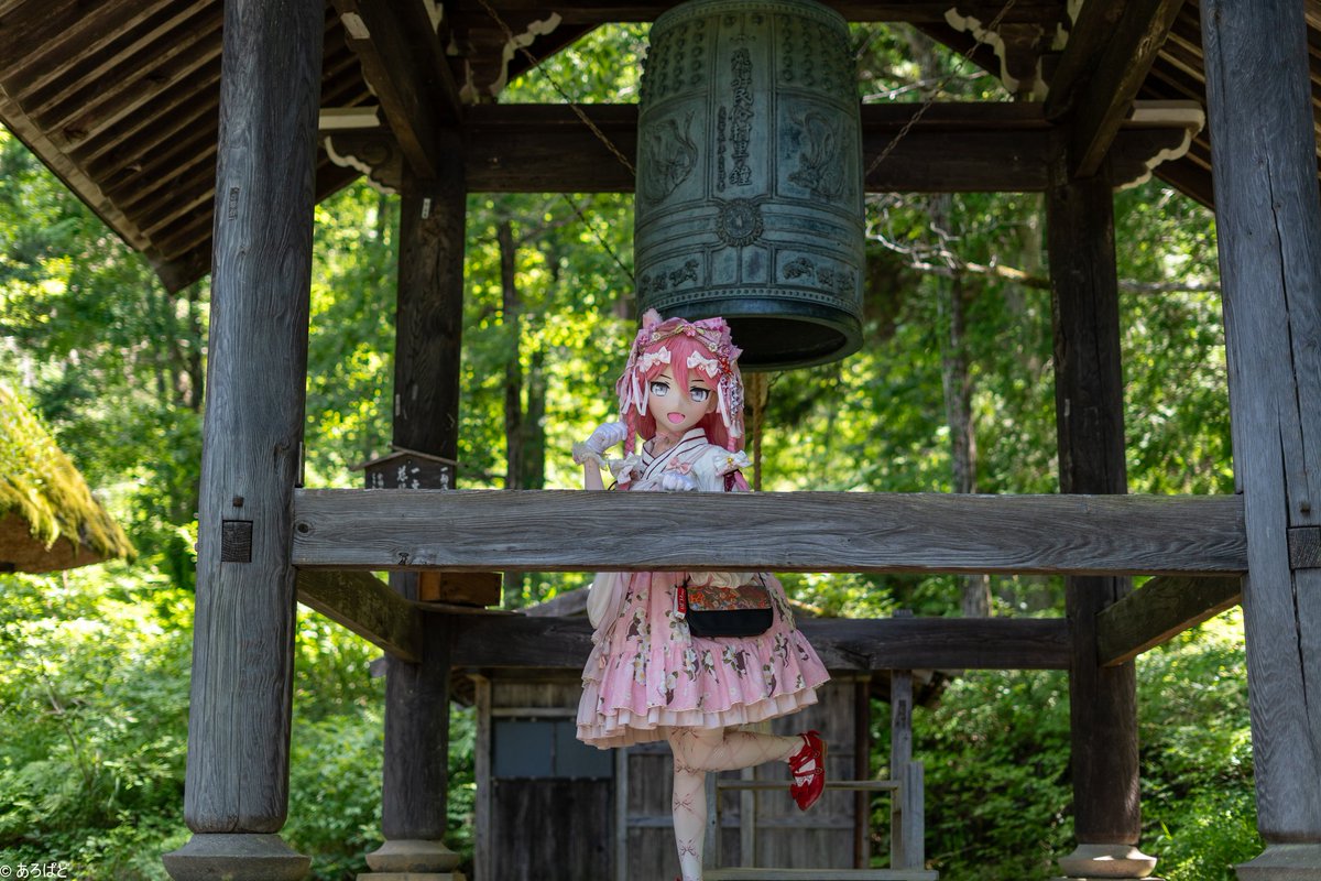先日は双波ちゃんでひだコスに参加してきました！
鐘をついたり舞台にあがったり、飛騨の里でしかできないことを体験できて充実した時間になりました！
📸： <a href="/_anypado/">あろぱど</a> 
#ひだコス