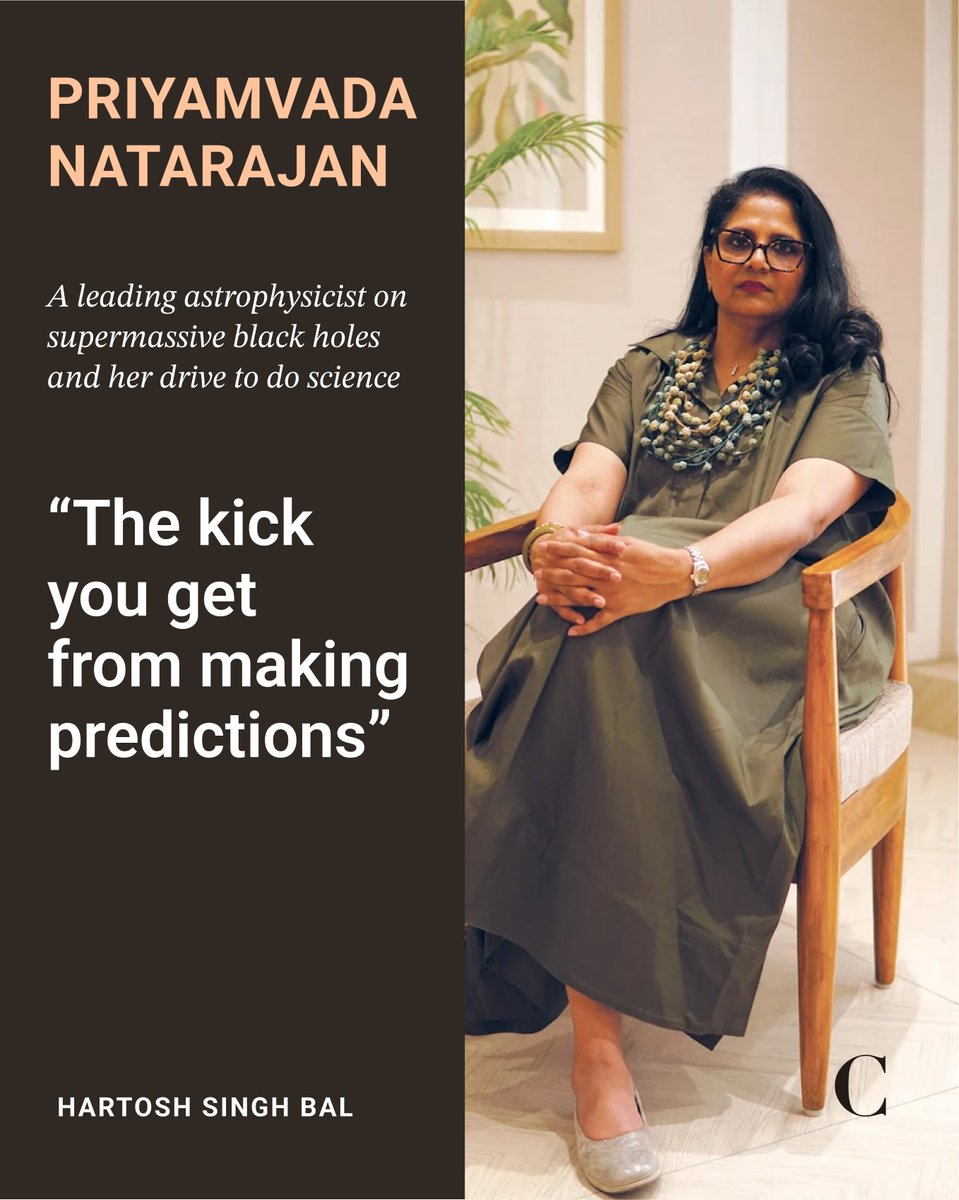 thecaravanindia's tweet image. Priyamvada Natarajan has spent decades exploring some of the universe’s most persistent mysteries, particularly the unseen majority of dark matter and dark energy that silently influence the visible cosmos.
A leading astrophysicist on supermassive black holes and her drive to do…
