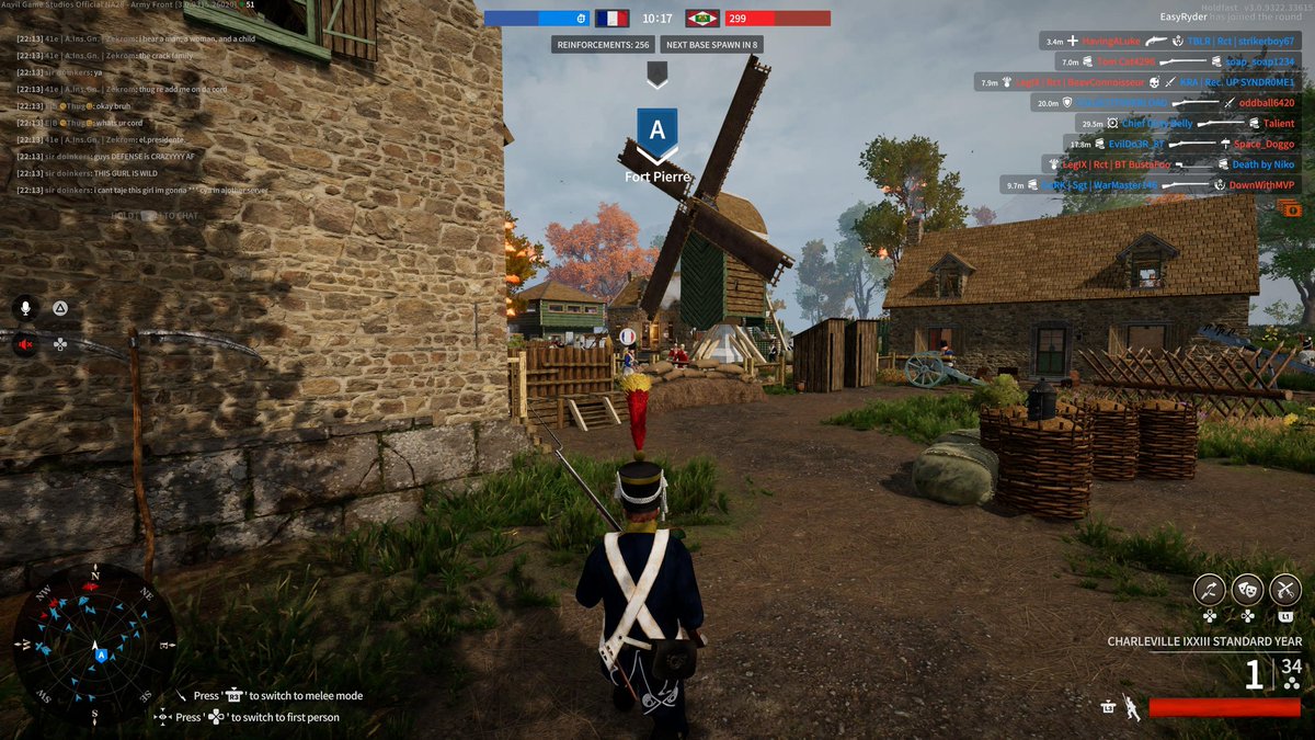 ____Dirt____'s tweet image. Gm I was up all night fighting for @maruushae's honor in @holdfastgame with 149 other regardeds on the field.
Spoiler: The mario's slaughtered the baggettes.