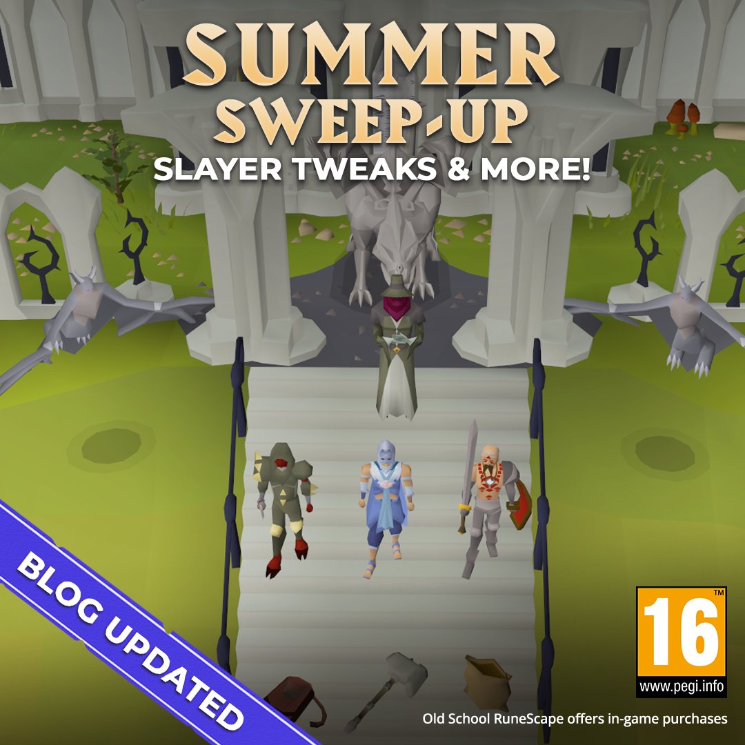 OldSchoolRS's tweet image. With Varlamore: The Final Dawn so close, we've got a short and sweet update to our second Summer Sweep-Up blog.
To be brief, we won't be going ahead with rune cost changes to any Arceuus spells! Check out the blog update below for a little more context.
🔗…