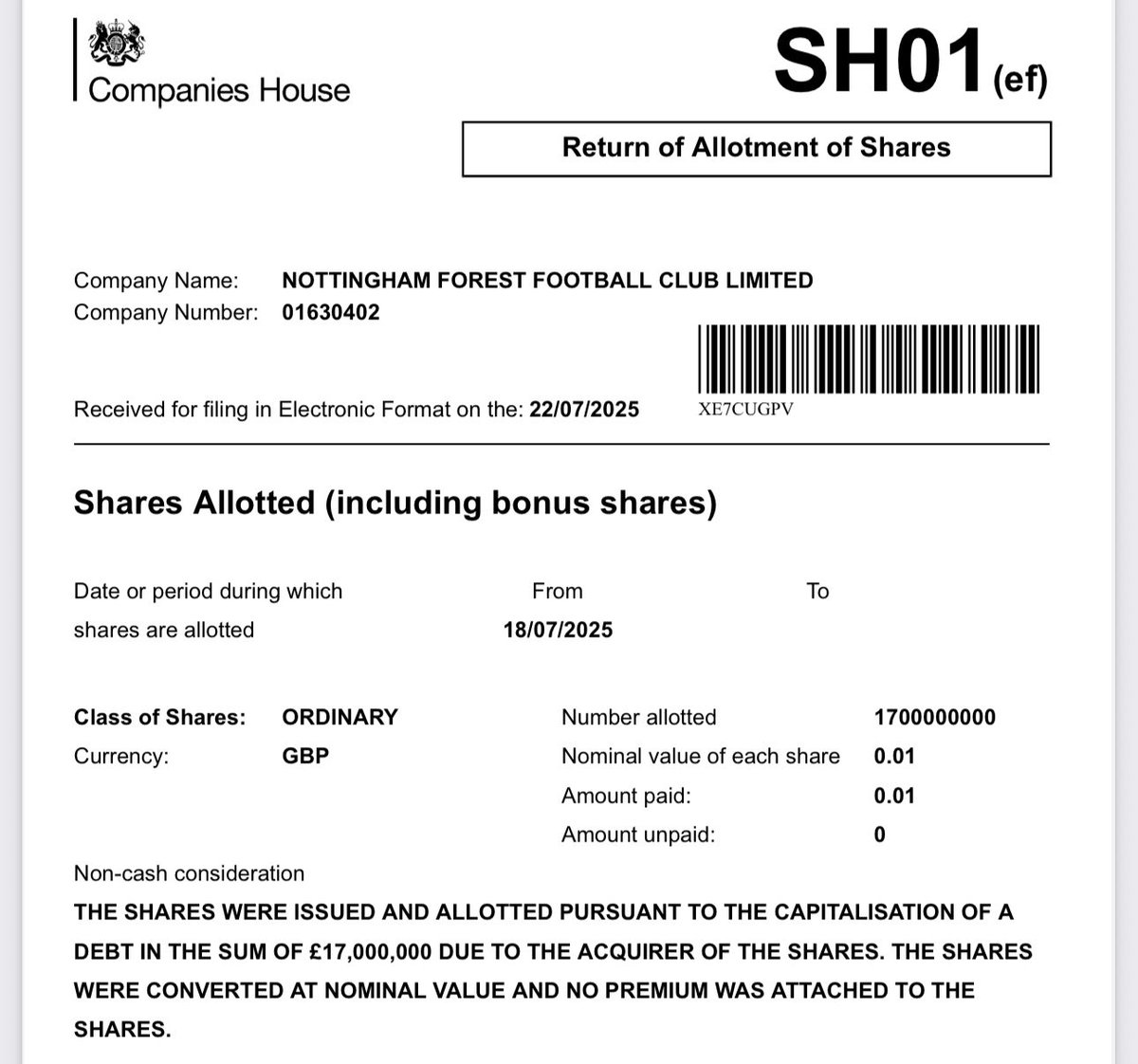 KieranMaguire's tweet image. Nottingham Forest owner writes off £17m of loans by converting into shares #NFFC