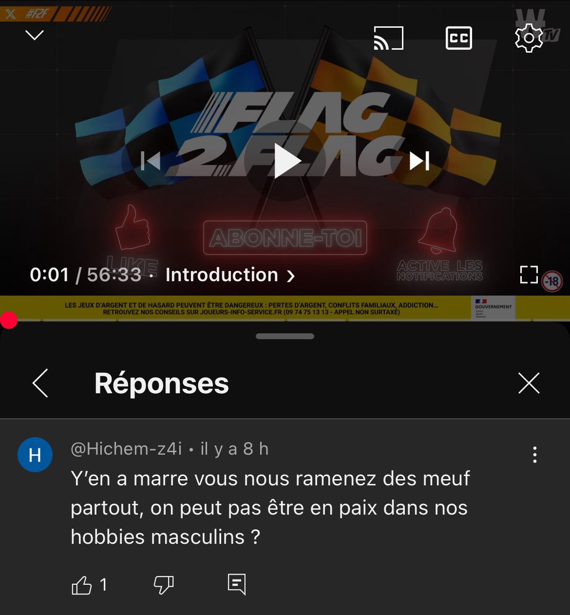 Visiblement Hichem a peur qu’on lui vole ses couilles