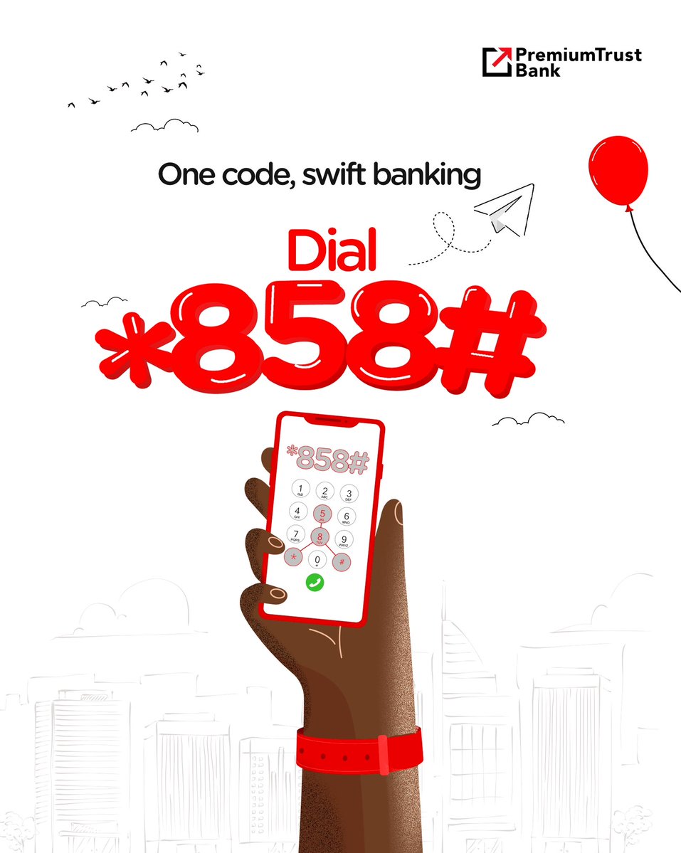 No long talk, just the reminder that *858# is the code you can always trust to come through for you.

Dial *858# today and enjoy the ease of transactions.

#premiumtrustbank #togetherforgrowth #swiftcode