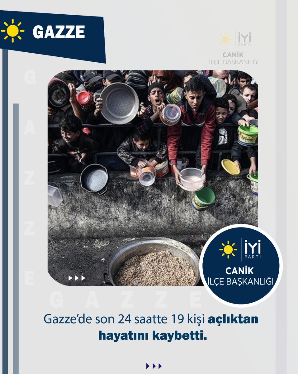 Gazze’de son 24 saatte 19 kişi açlıktan hayatını kaybetti.

#gazze