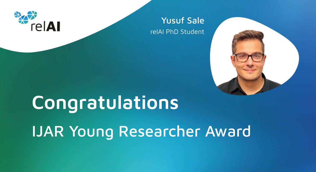 zuseschoolrelAI's tweet image. Congratulations!
👏 We are proud to share that relAI PhD student Yusuf Sale has received one of the IJAR Young Researcher Awards at ISIPTA 25.

@GittaKutyniok @guennemann @TU_Muenchen @LMU_Muenchen @DAAD_Germany  @baiosphere_AI