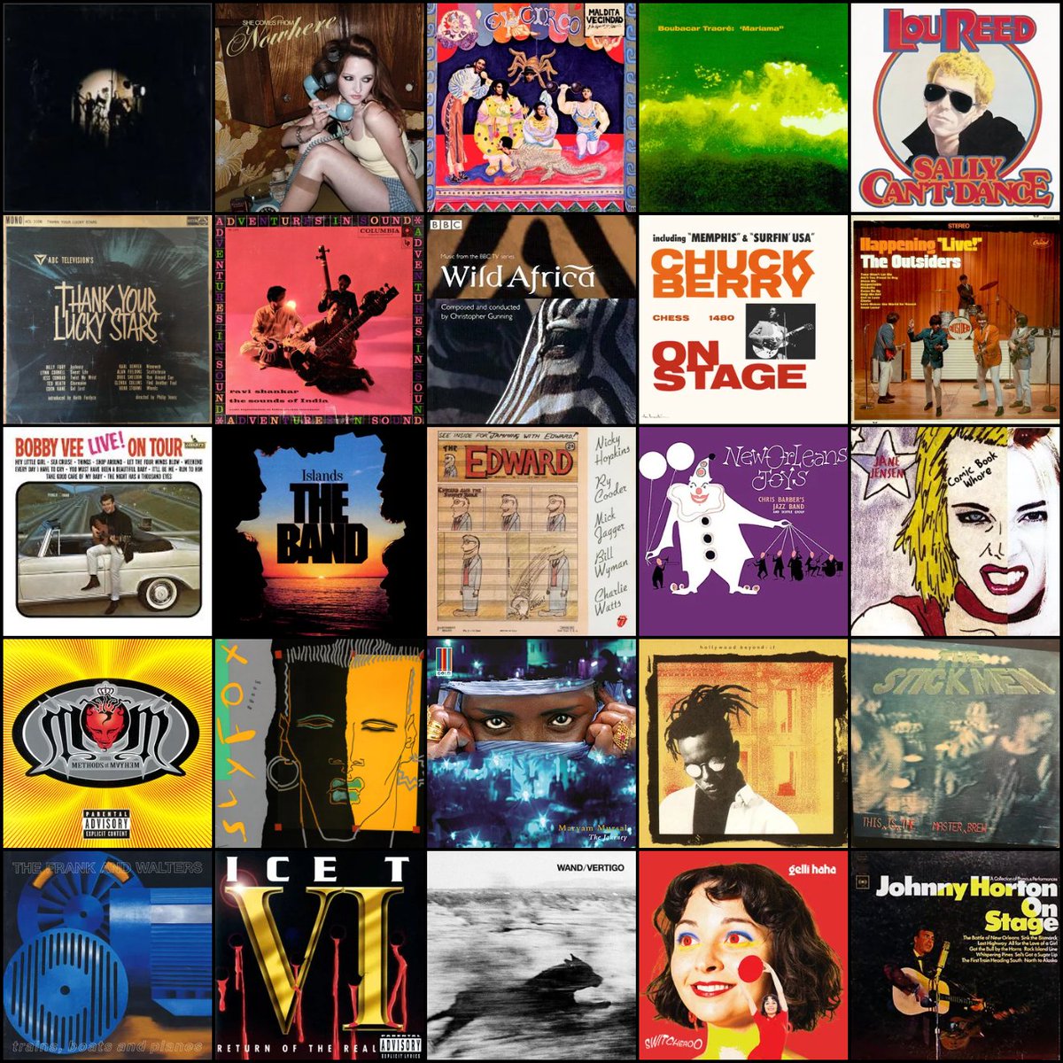 leethemoonraker's tweet image. 5x5 of latest first listens