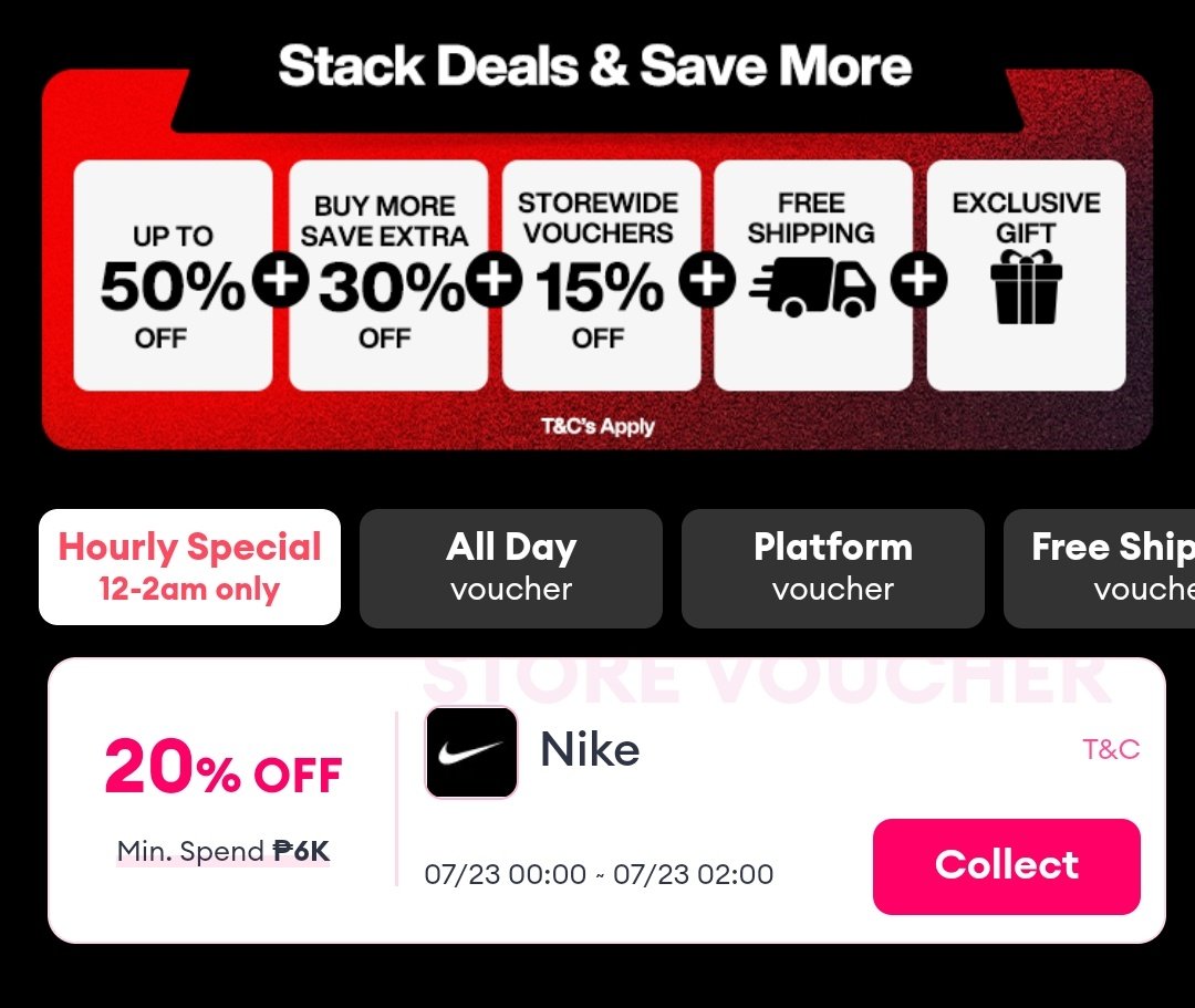 NIKE Super Brand Day po mamayang 12MN!!
Collect na invl.me/clmuctv