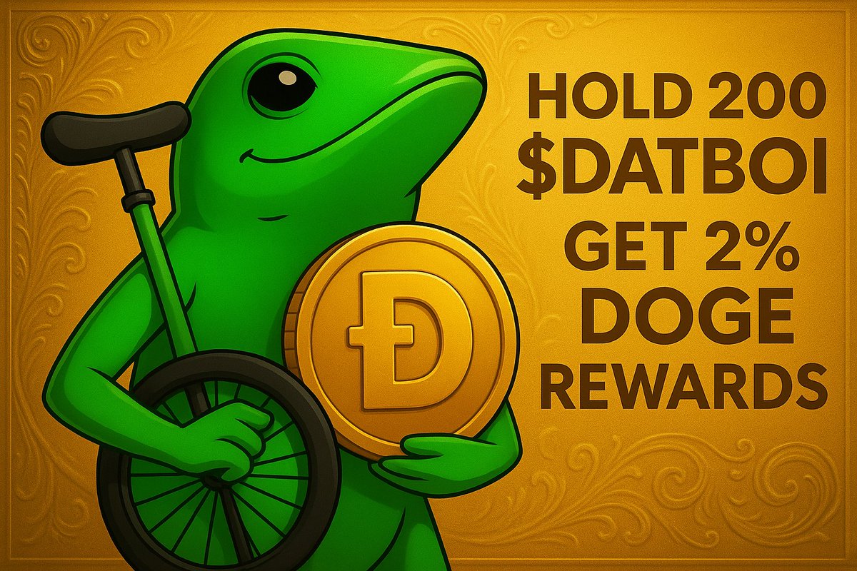 DATBOIONBSC's tweet photo. 💎 DeFi meets DOGE in $DATBOI
Hold 200 tokens =
✅ DOGE Rewards
✅ Dual Burn on every transaction
✅ Auto Liquidity Boost
Next-gen meme utility + strong tokenomics = 🚀
500X isn't a dream — it's the goal.  

#DATBOI #BNB #BITCOIN #SOLANA #Ethereum #BULLRUN #Altseason #Altcoins https://t.co/EjA4vcYXPR
