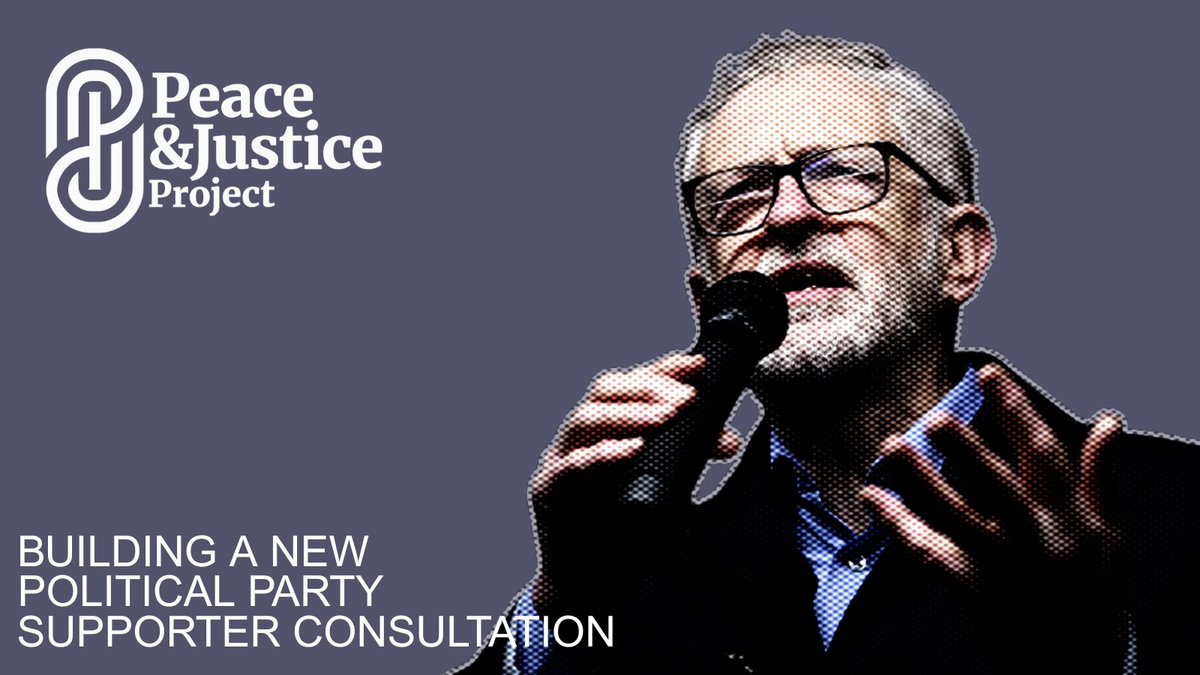 Peace & Justice Project (@corbyn_project) on Twitter photo Our founder <a href="/jeremycorbyn/">Jeremy Corbyn</a> is involved in discussions about creating a new political party.
As part of this process, we will enter a period of consultation to shape aspects of the new partyâs direction and governance.
âď¸Complete the consultation here: bit.ly/newpartyconsul⌠Our founder <a href="/jeremycorbyn/">Jeremy Corbyn</a> is involved in discussions about creating a new political party.
As part of this process, we will enter a period of consultation to shape aspects of the new partyâs direction and governance.
âď¸Complete the consultation here: bit.ly/newpartyconsulâŚ