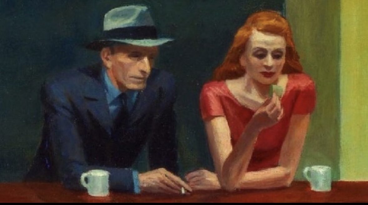 Peine01's tweet image. Edward Hopper war ein Maler des Realismus, der in urbanen Szenen wie in seinem berühmten Ölgemälde „Nighthawks" (1942) Ödnis und Einsamkeit des zeitgenössischen amerikanischen Lebens portraitierte.
22. Juli 1882 - 15. Mai 1967