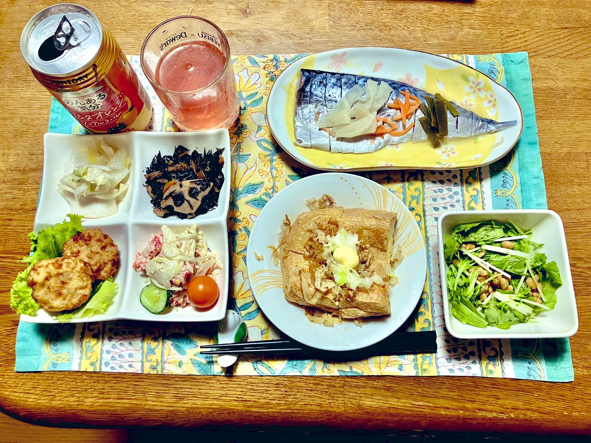 metal_otaku's tweet image. 夫が夏バテ気味。
食欲も今ひとつのよう。
息子と館山の海に行ったのが、しんどかったのかな。
というわけで、サッパリ系の晩御飯にしました。